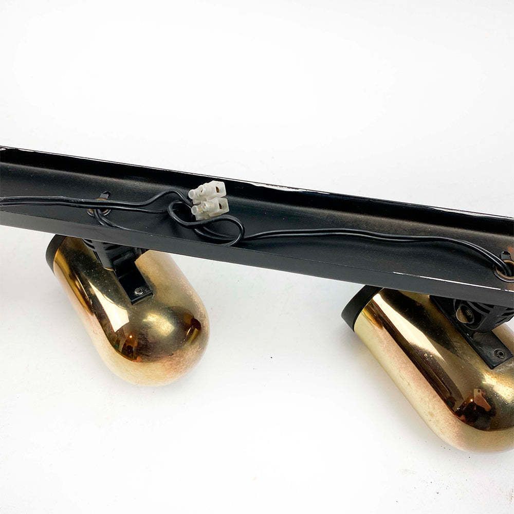 Track With 3 Gold Fase Spotlights, 1980's photo Lighting