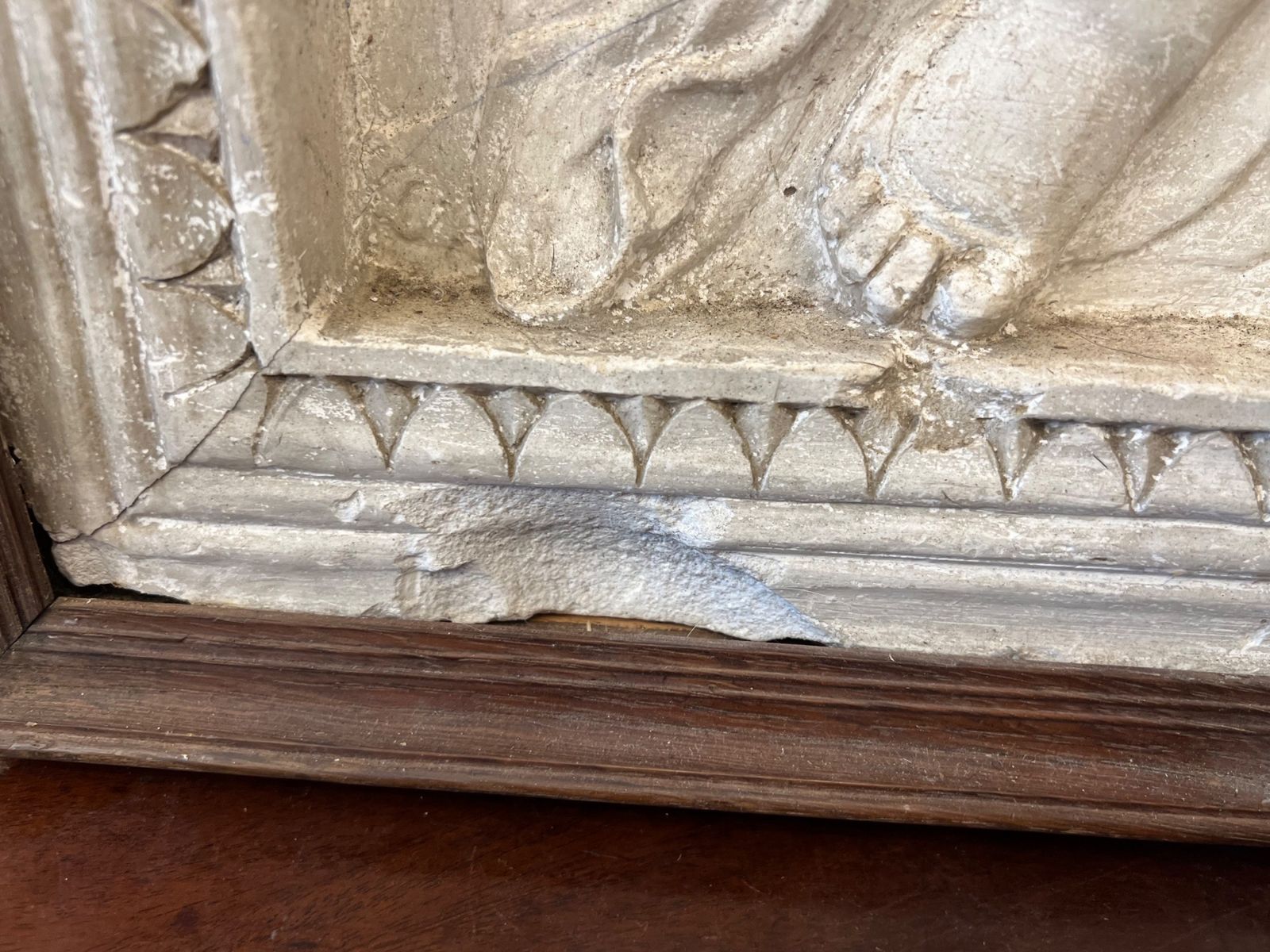 C19th Plaster Copy Of The Dead Christ Tended By Angels, By Donatello (C.1386 1466) photo vintage