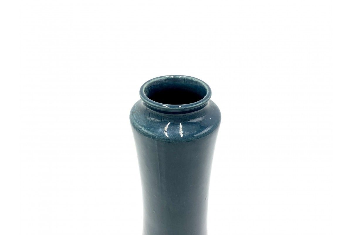 A Turquoise Vase, Bolesławiec, Poland, 1980s photo for sale