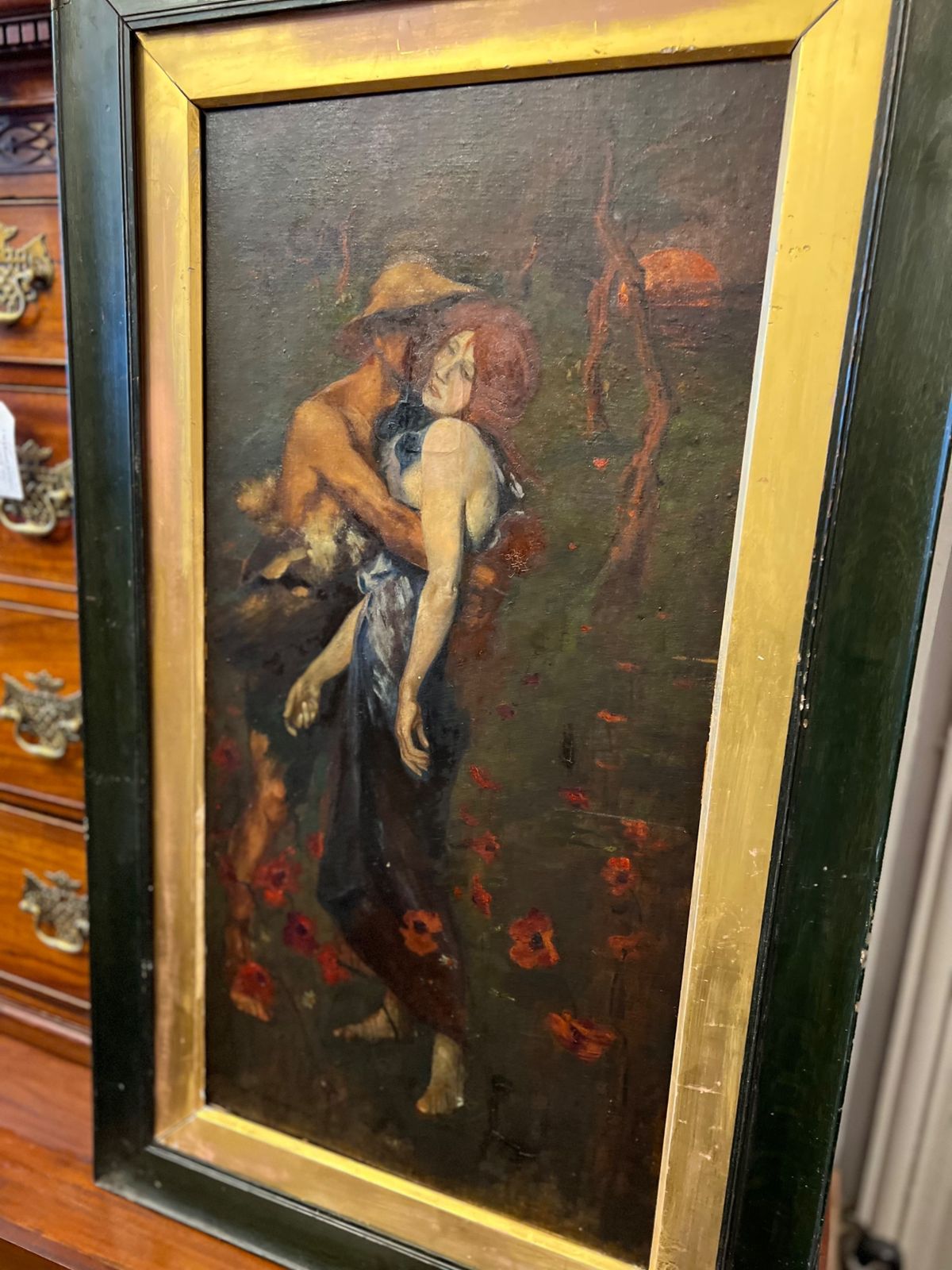 C1920s Copy Of An Idyll Study ( M Greiffenhagen) Oil Painting On Board photo for sale