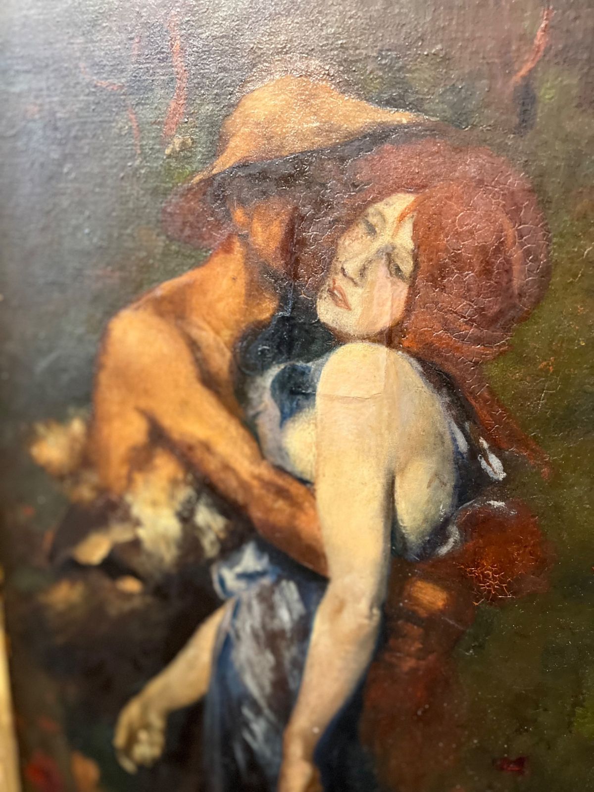 C1920s Copy Of An Idyll Study ( M Greiffenhagen) Oil Painting On Board photo 495.0