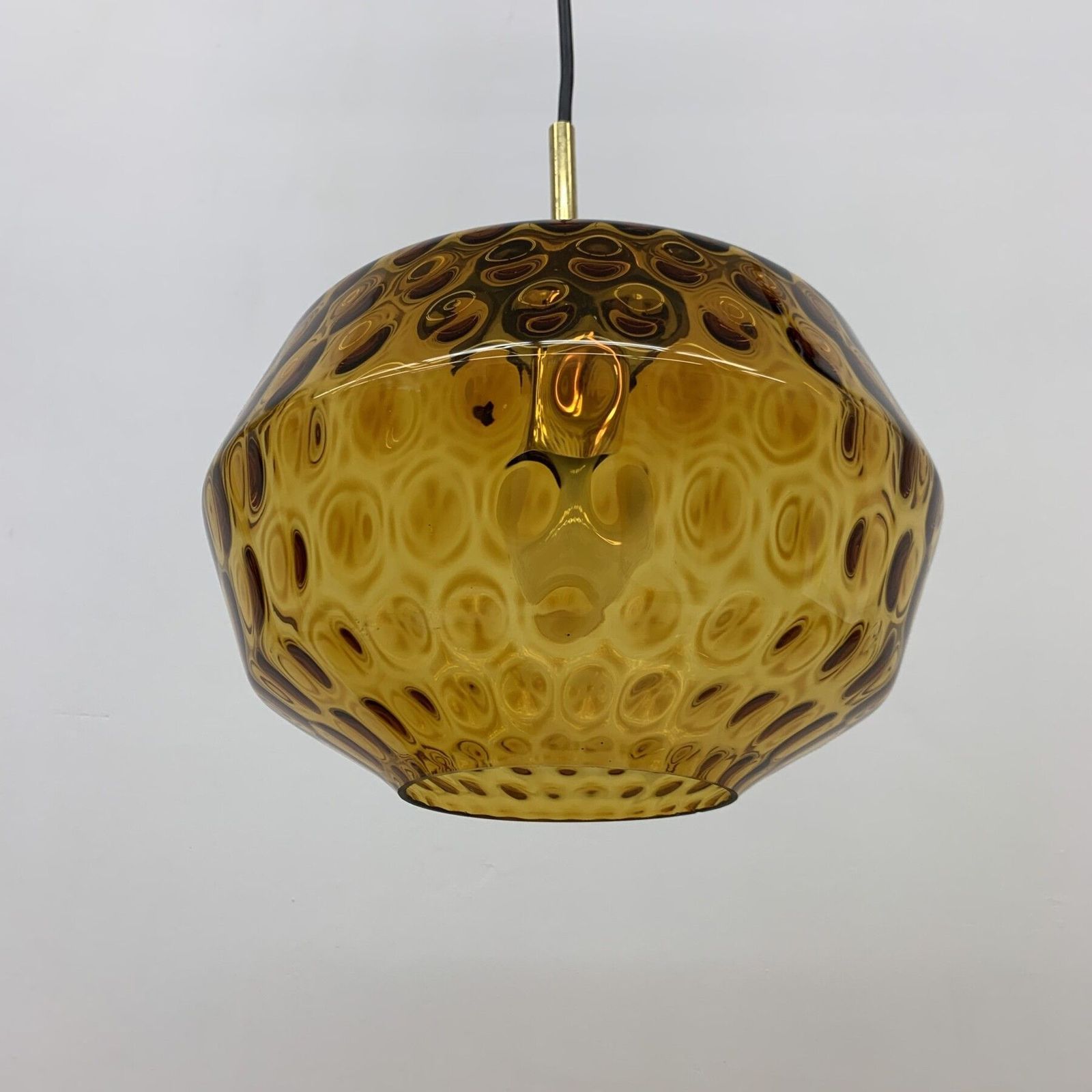 Limburg Glashutte Glass Hanging Lamp , 1970’s Mid Century Design Lamp Germany photo buy
