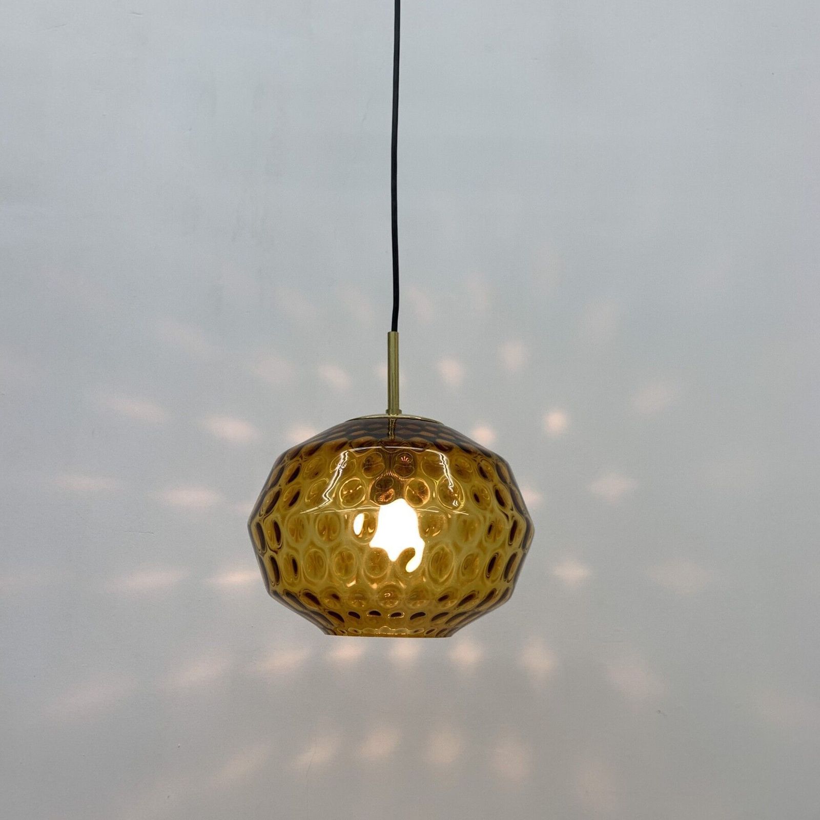 photo for sale Limburg Glashutte Glass Hanging Lamp , 1970’s Mid Century Design Lamp Germany