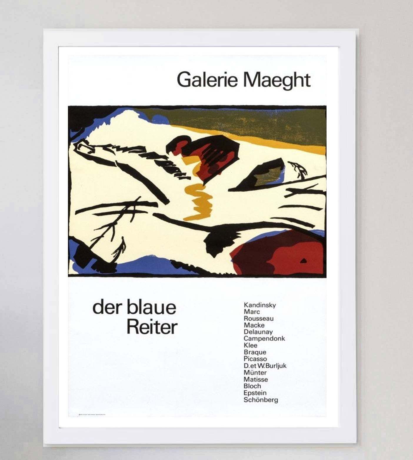 Der Blaue Reiter   Galerie Maeght Original Vintage Poster, 1960s photo for sale