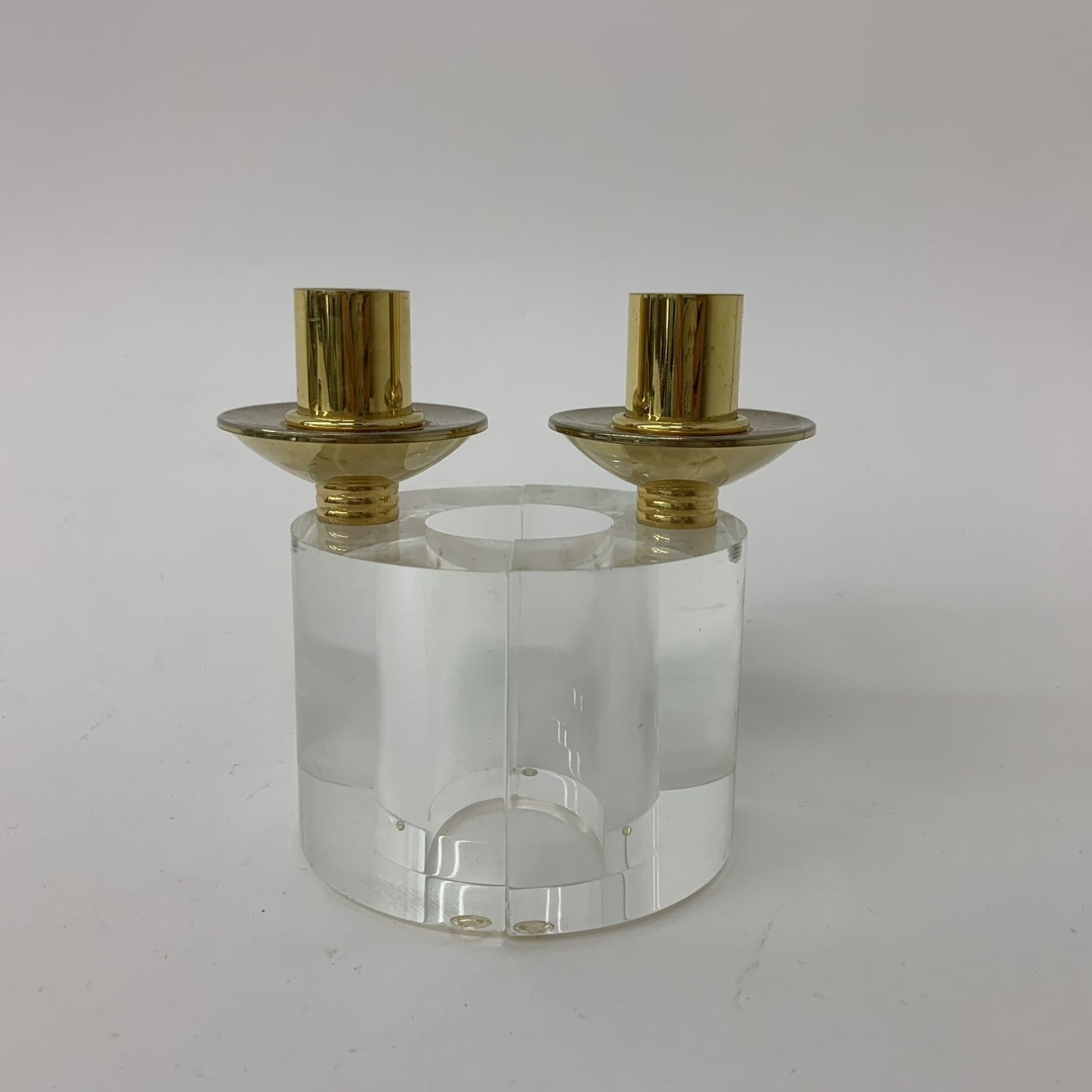 Set Van 2 Lucite Kandelaars, Ca. Jaren 1970 photo furniture