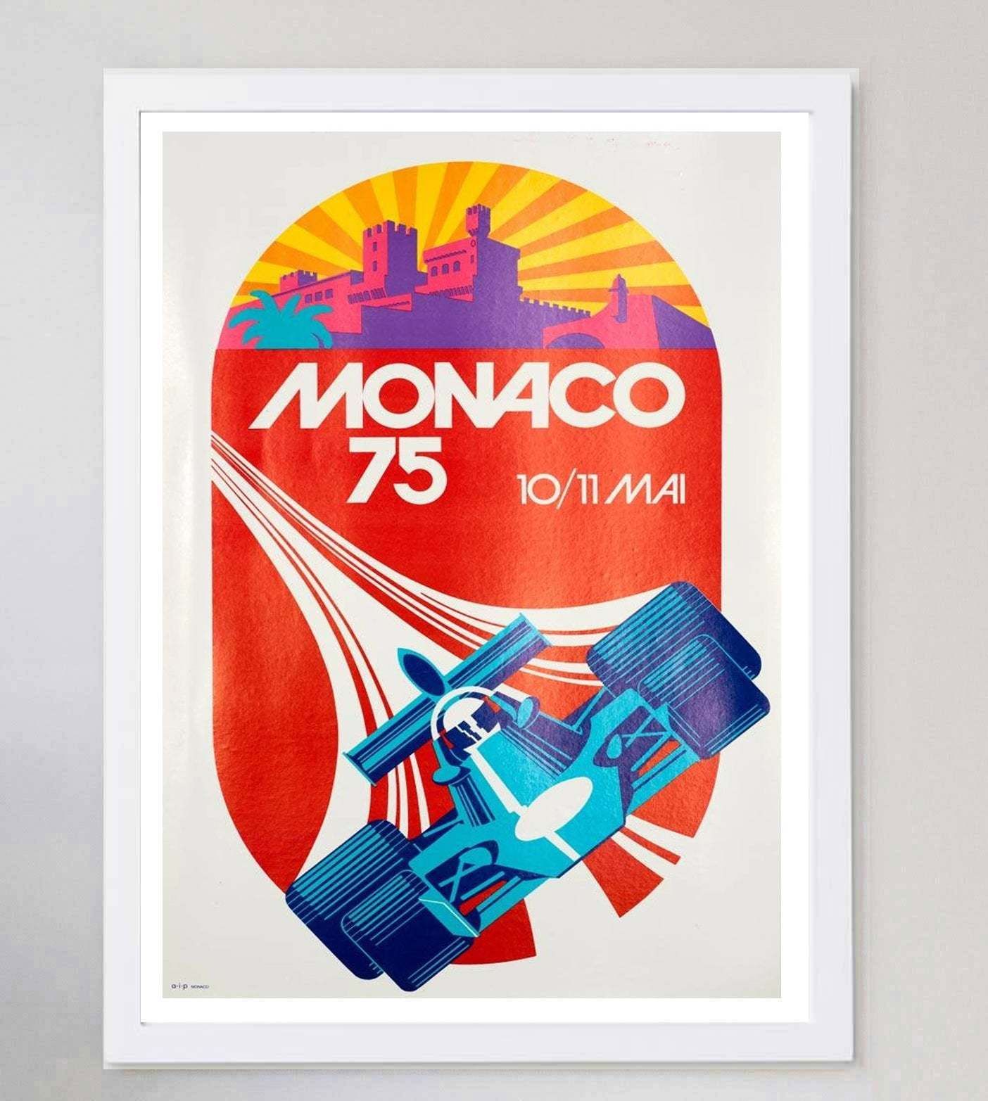 1975 Monaco Grand Prix, 1970s, Original Vintage Poster photo for sale