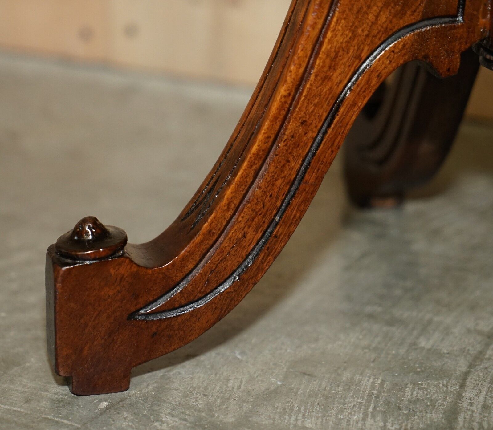 Editors Choice Most Popular Fossil Marble Top Antique Side End Lamp Wine Table photo vintage