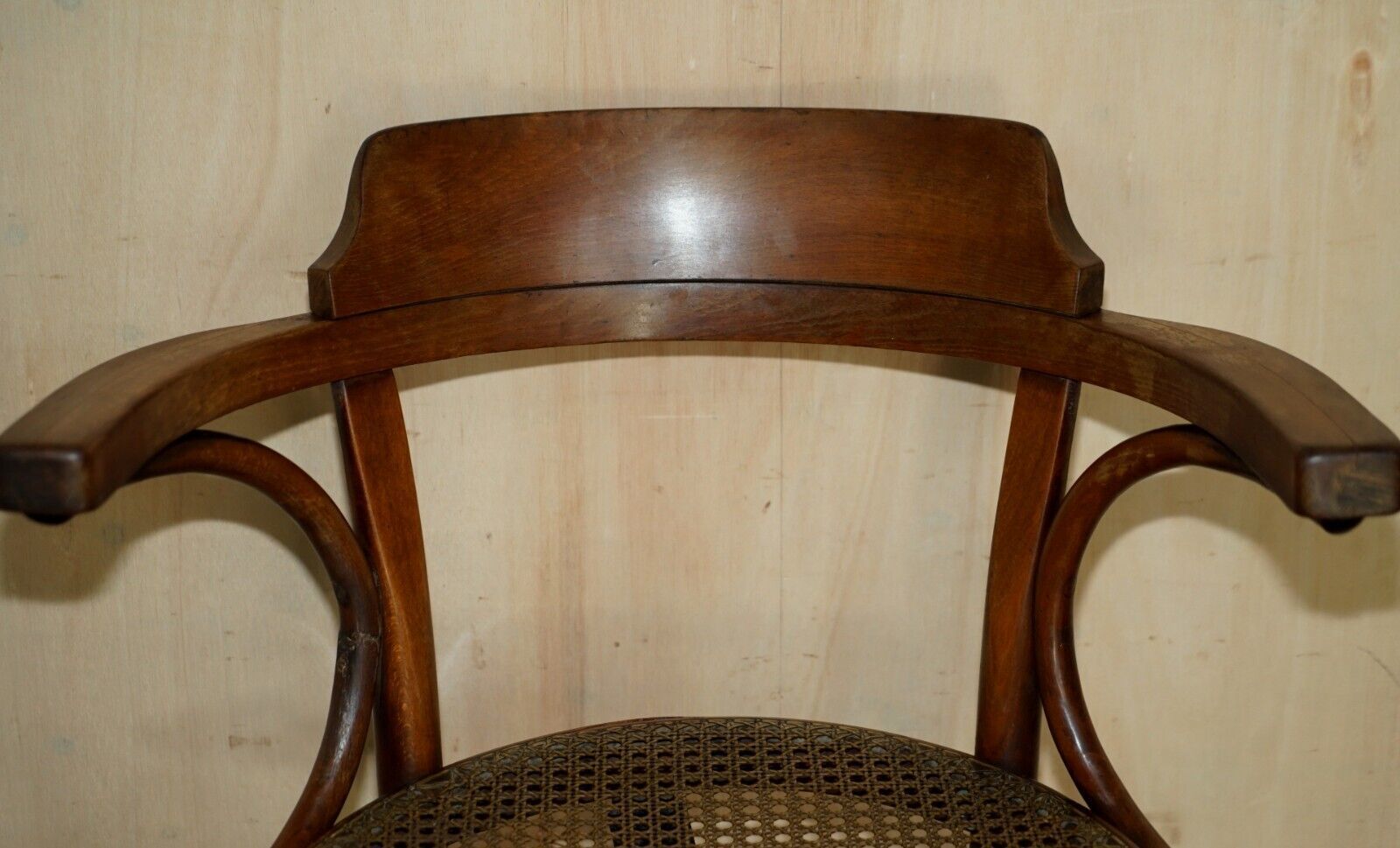 Original Antique Thonet Swivel Bergere Desk Captains Armchair Model Number 3 photo for sale