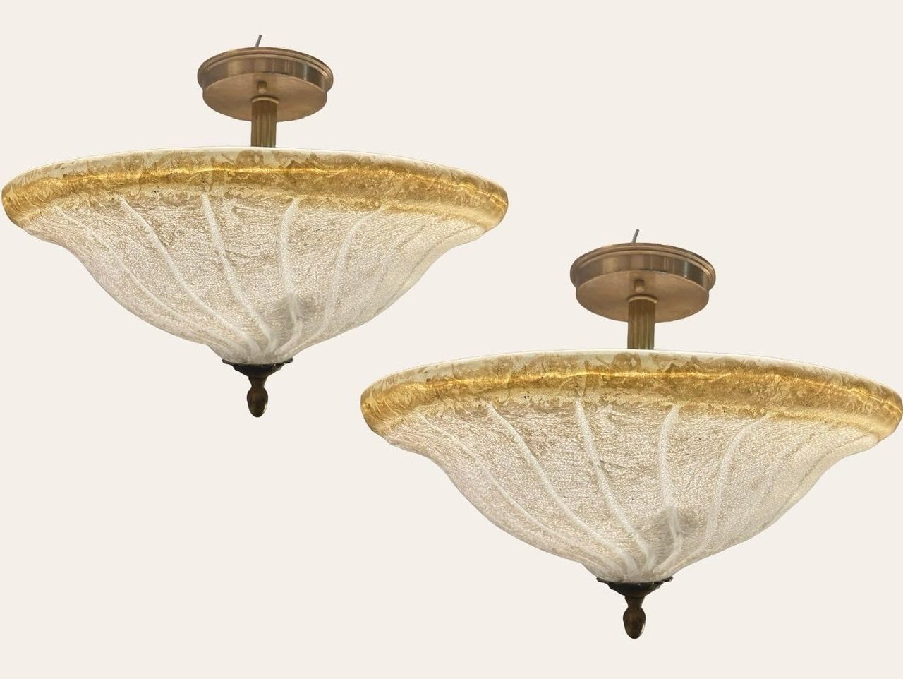 Murano Glass Light Pendant Set Of 2 By Zonca Italy