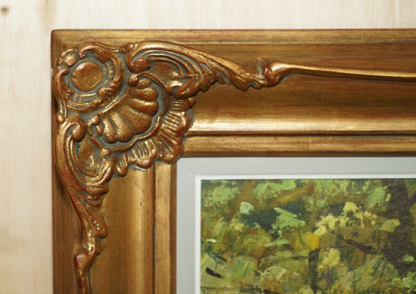 Antique Flemish Oil Painting Signed Faure Van Overbroek Circa 1880 Rural Scene photo furniture