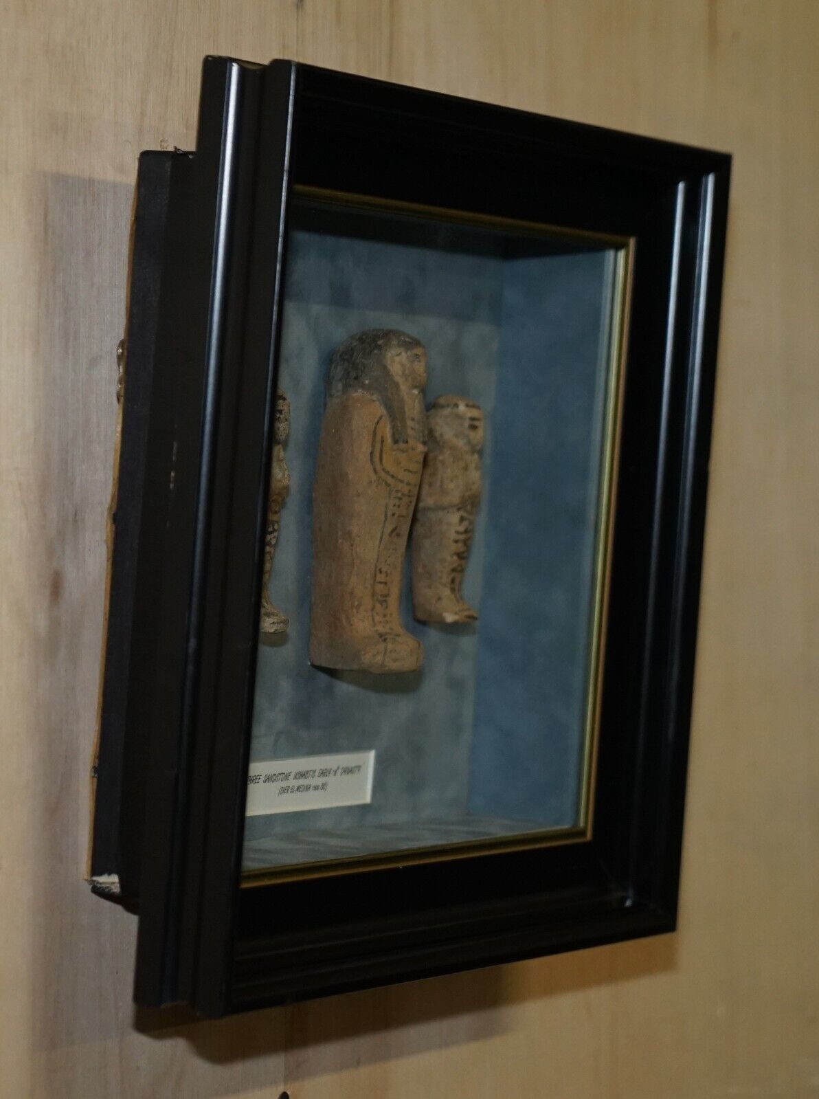 Three Egyptian Framed 1500 Bc 18th Dynasty Dier El Medina Sandstone Ushabtis photo buy