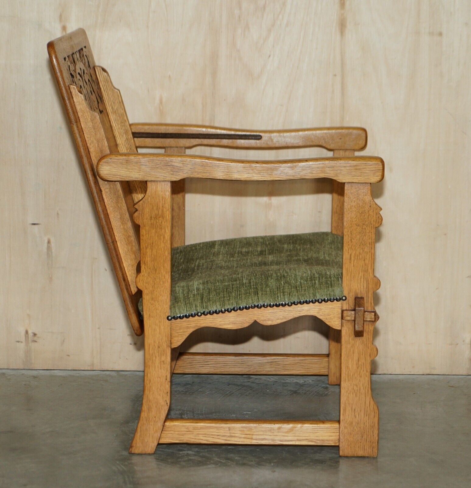 Antique Carved Oak 1890 Attributed To Gillows Metamorphic Library Armchair Table photo vinterior