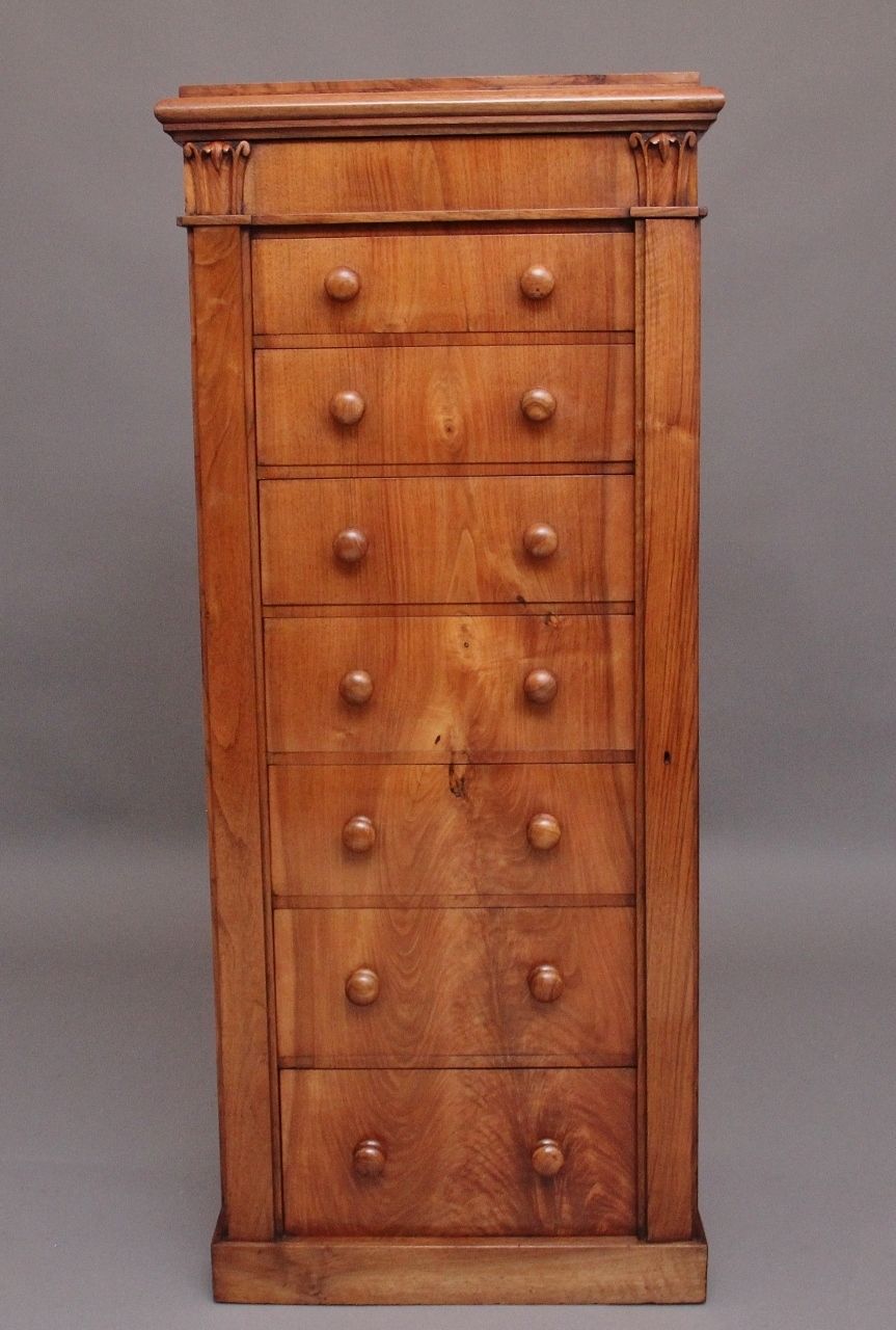 Early 19th Century Antique Regency Walnut Wellington Chest photo furniture