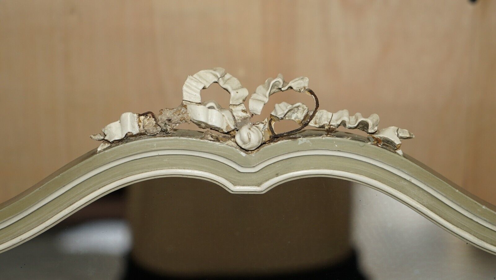 Antique Stamped Mellier & Co Anglo French Shabby Chic Dressing Table Part Set photo buy