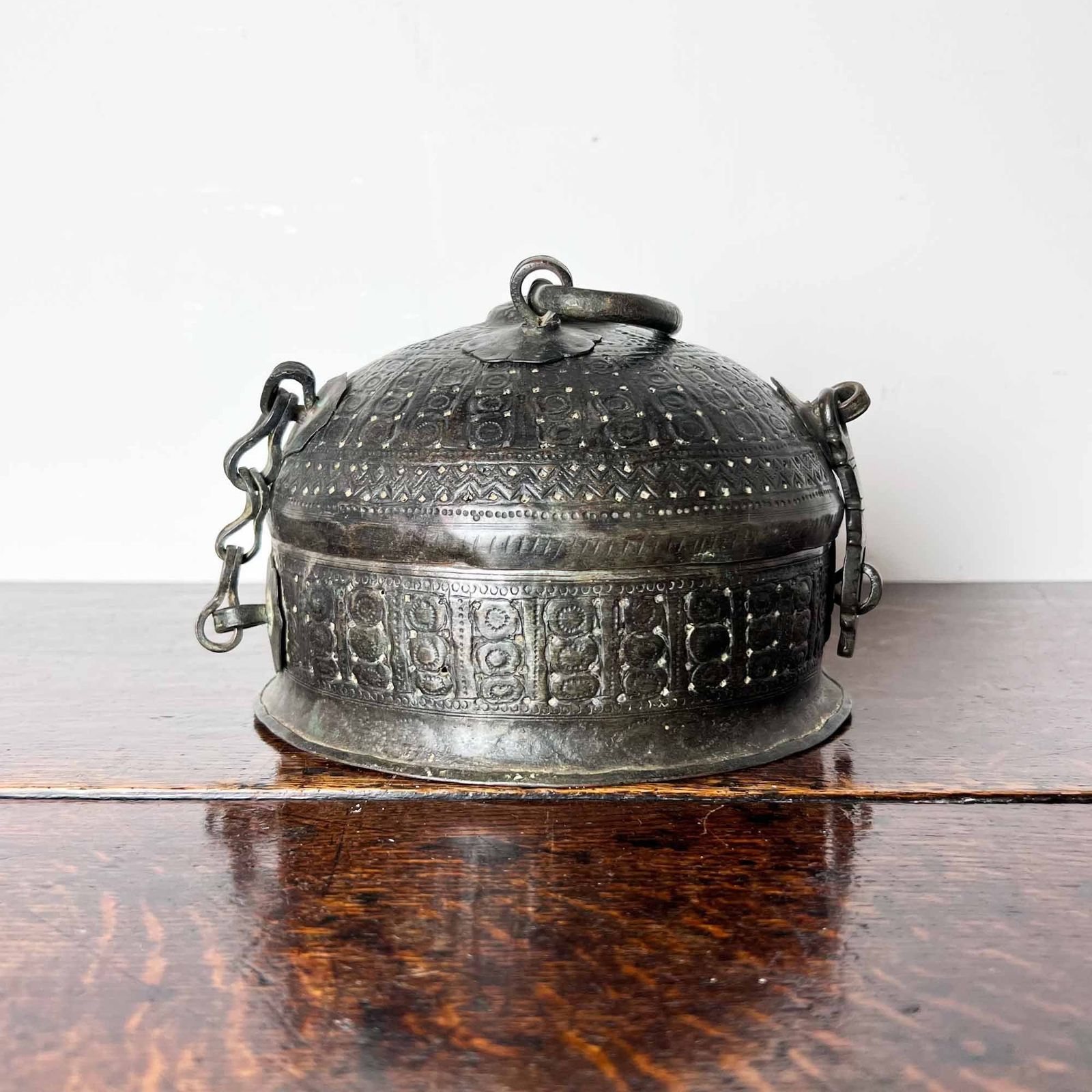Antique Indian Metal Pandan Betel Box photo 159.0