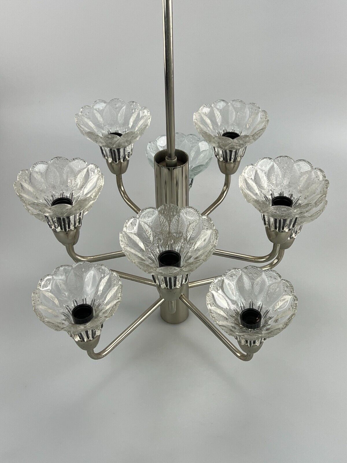 348.0 60s 70s Lamp Fixture Ceiling Lamp Chandelier Chandelier Glass Space Age photo