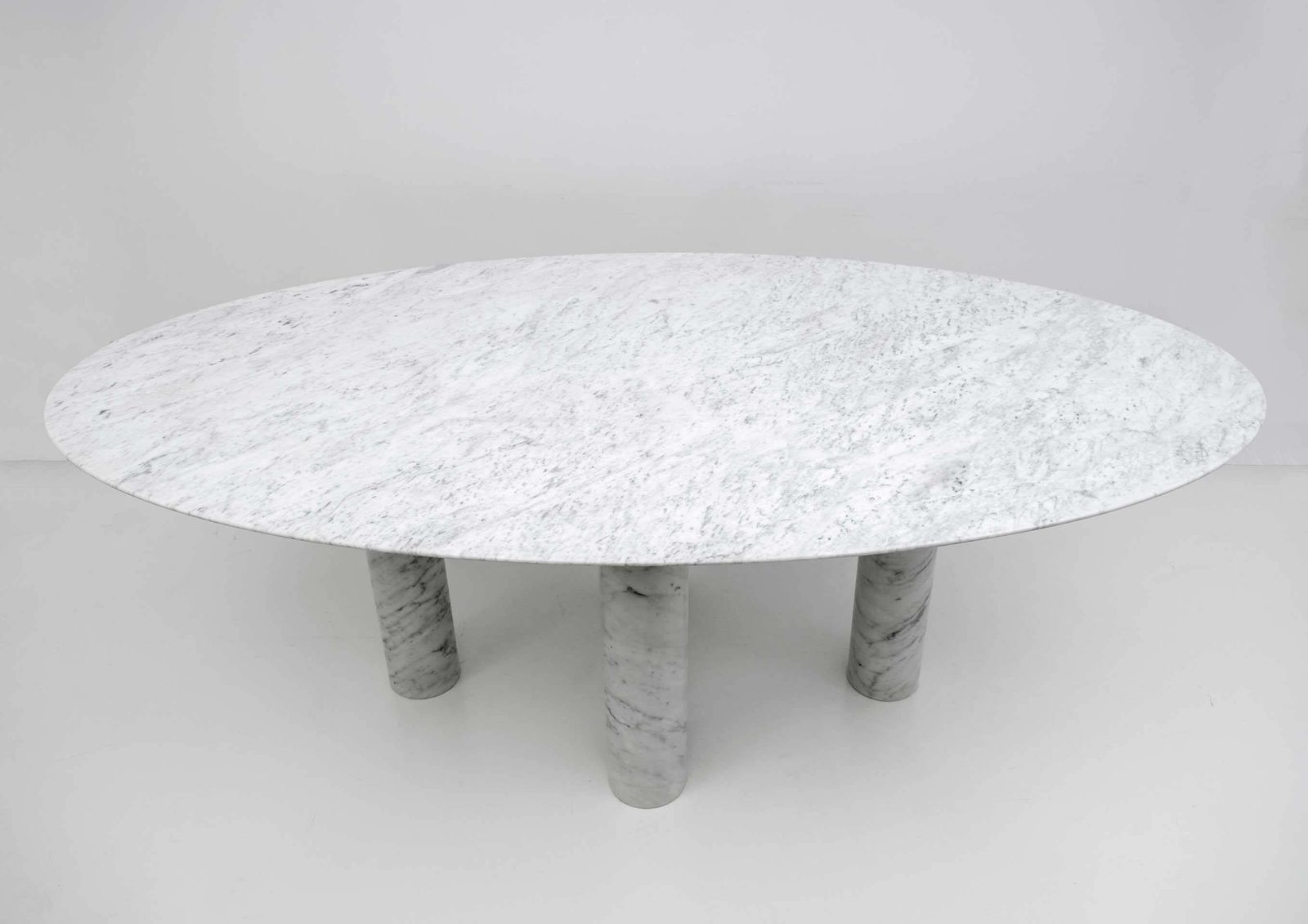 Mario Bellini Italian Carrara Marble Oval Dining Table For Cassina, 70s photo furniture