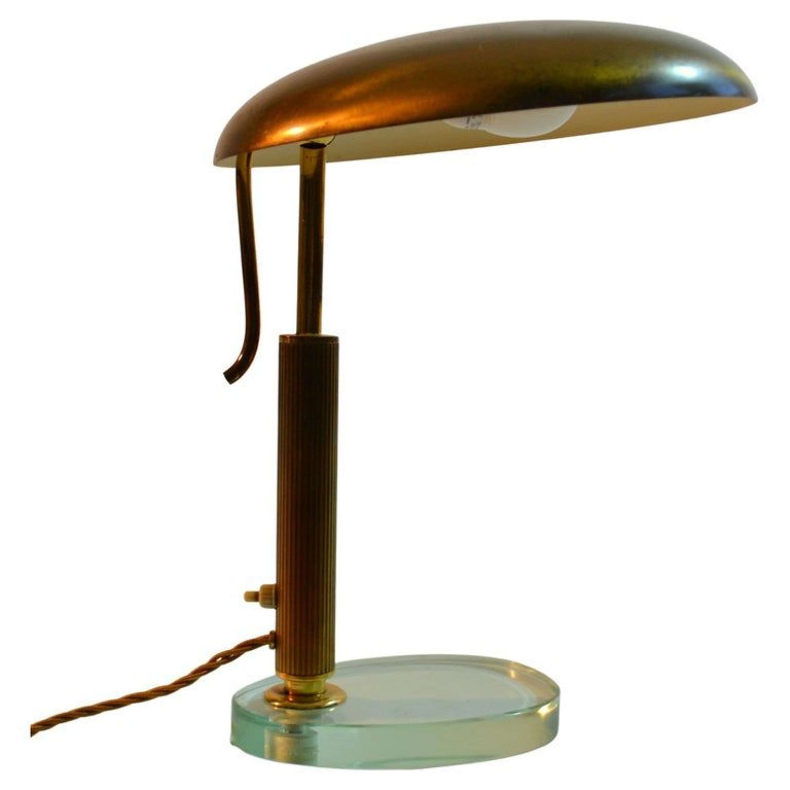 Modernist Desk Lamp Attr. Pietro Chiesa For Fontana Arte In Brass photo furniture