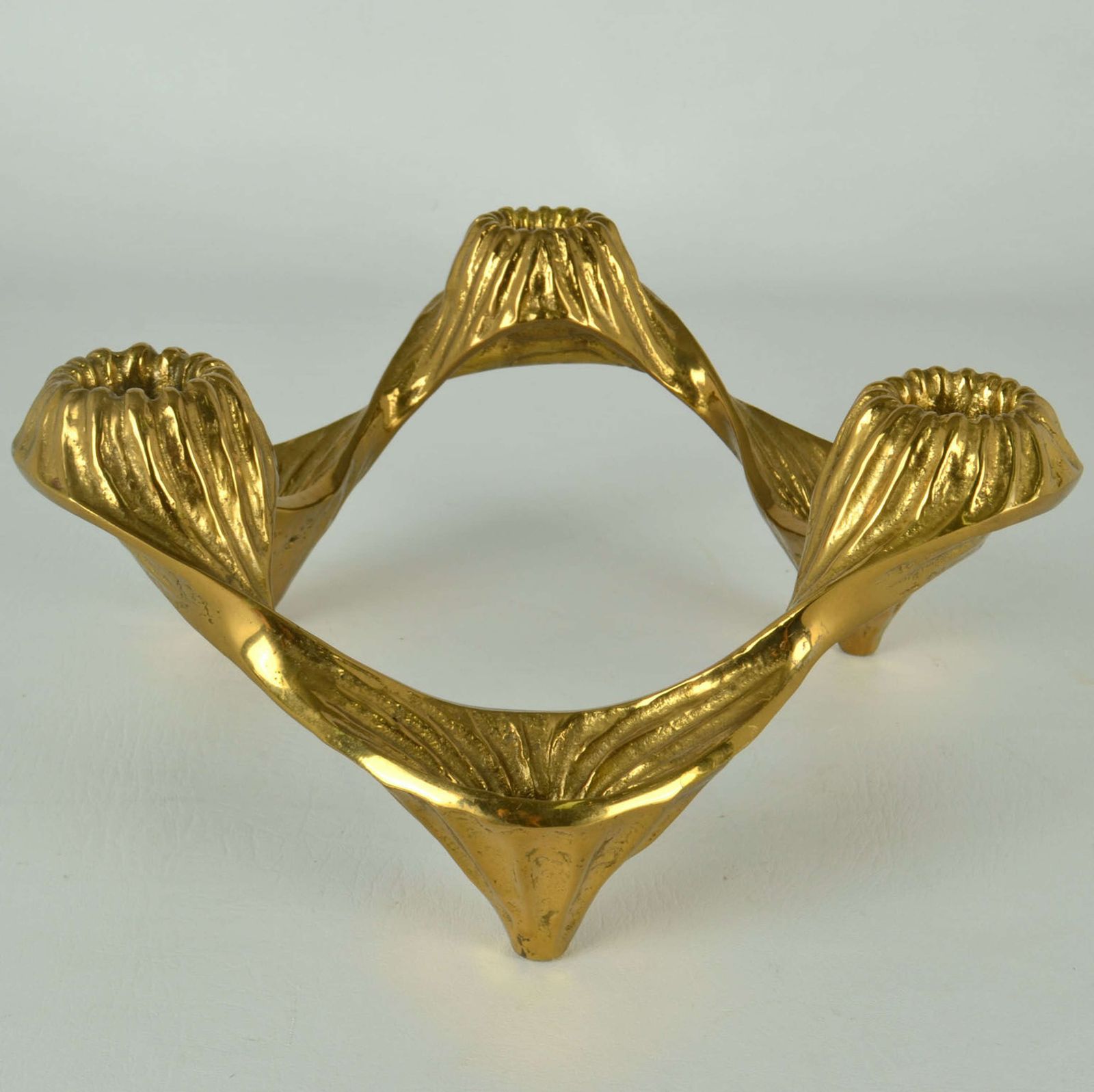 Large Organic Bronze Candelabra For Six Candles photo 950.0