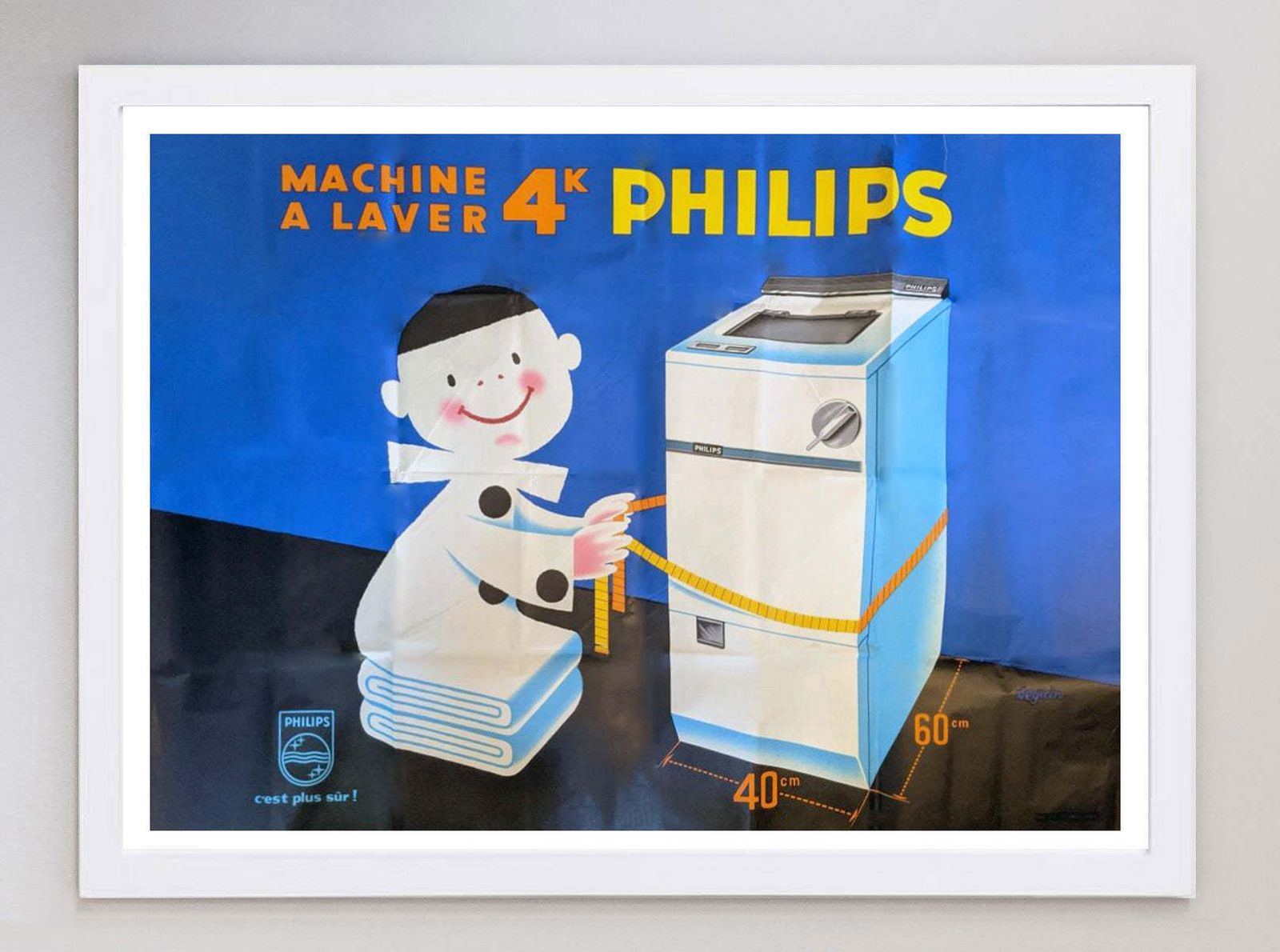 Philips   Machine A Laver Original Vintage Poster photo for sale