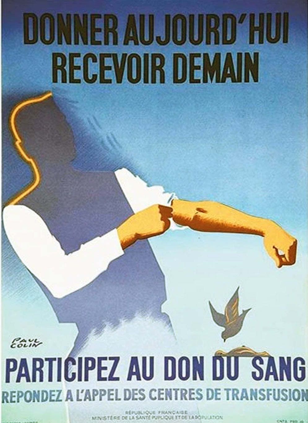 Participez Au Don Au Sang Original Vintage Poster
