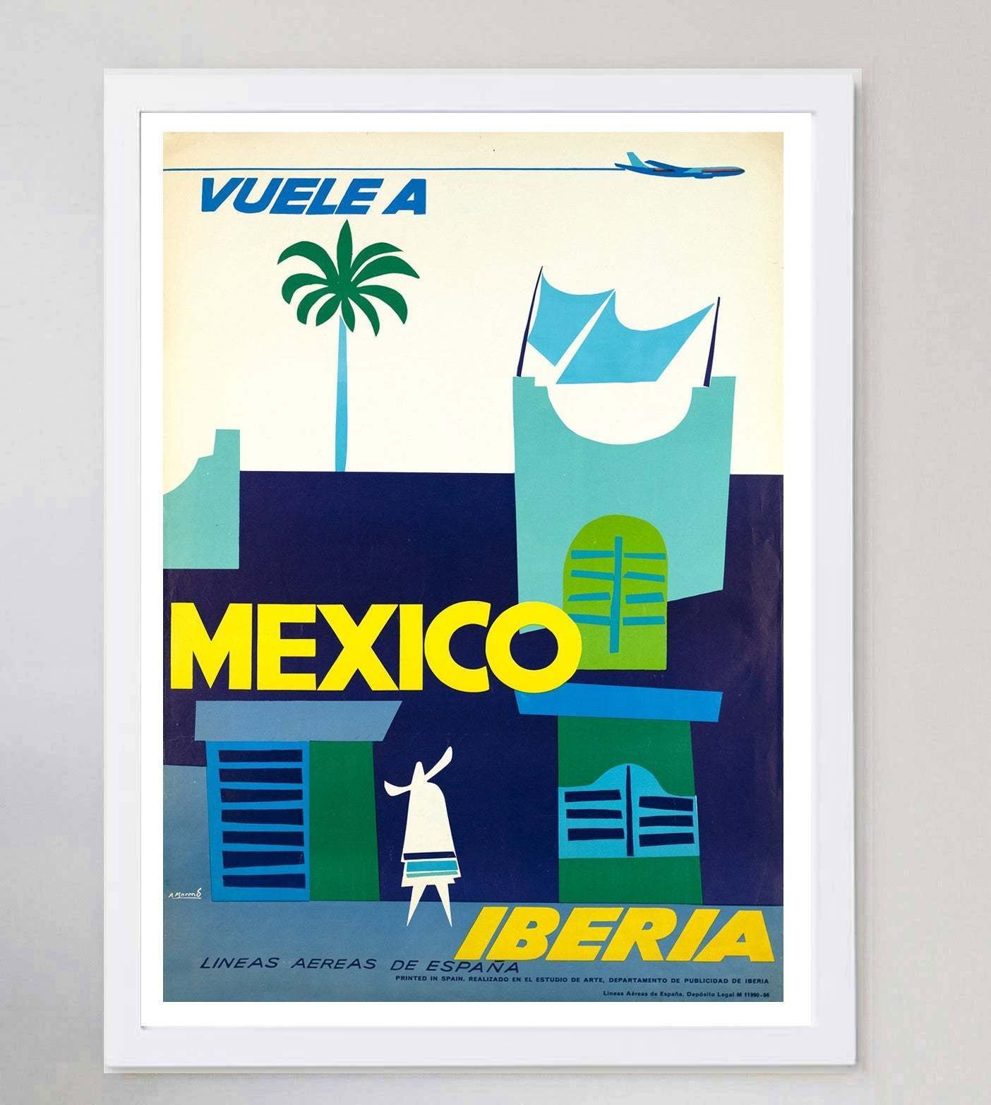 Iberia   Mexico Original Vintage Poster photo for sale
