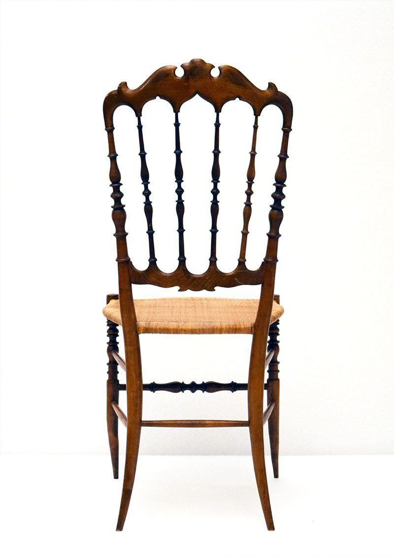 Chiavarina Chairs In Cherry Wood With Straw Seat, 1920s, Set Of 4 photo buy