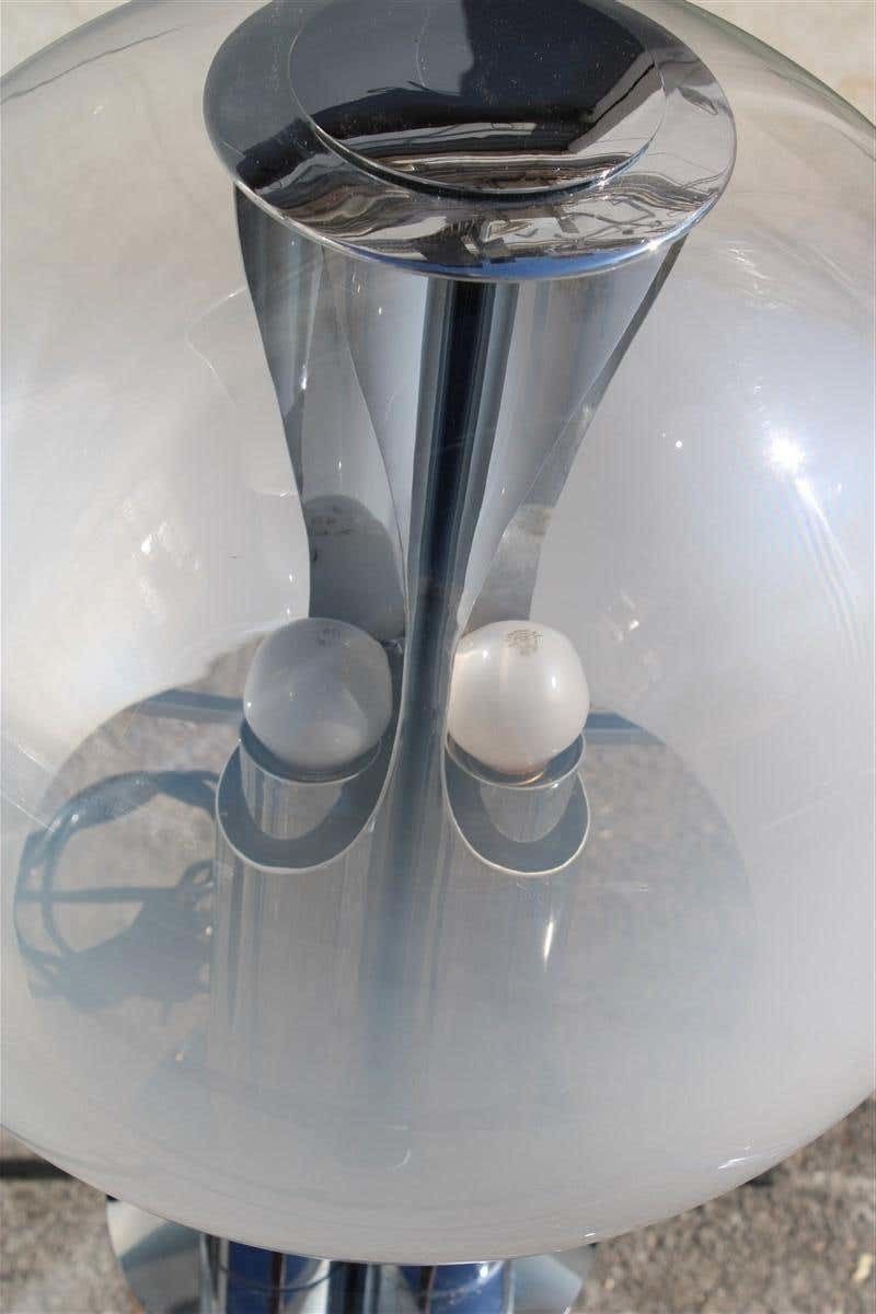 Italian Table Lamp Pop Art Selenova Steel And Murano Glass 1970s photo Lighting