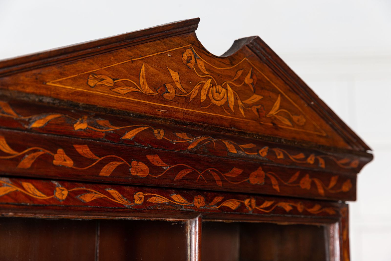 19th Century Dutch Mahogany Marquetry Inlaid Display Cabinet photo furniture