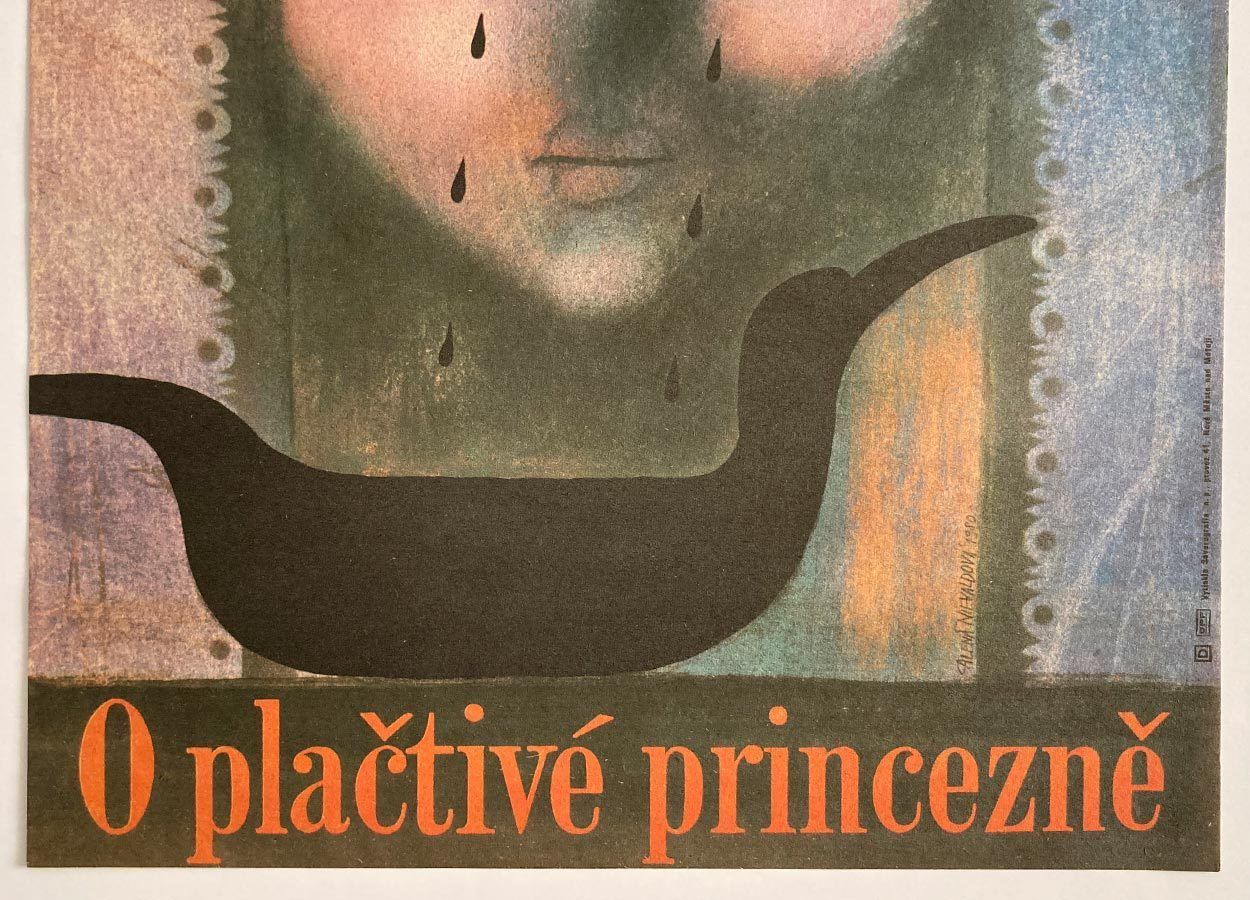 Original Film Poster, The Story Of Crying Princess, Alena Nievaldová, 1980, Genuine Czech Vintage Print photo furniture