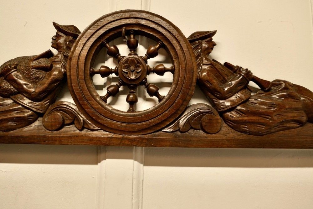 Bretton Carved Oak Decorative Pediment, Over Door photo furniture