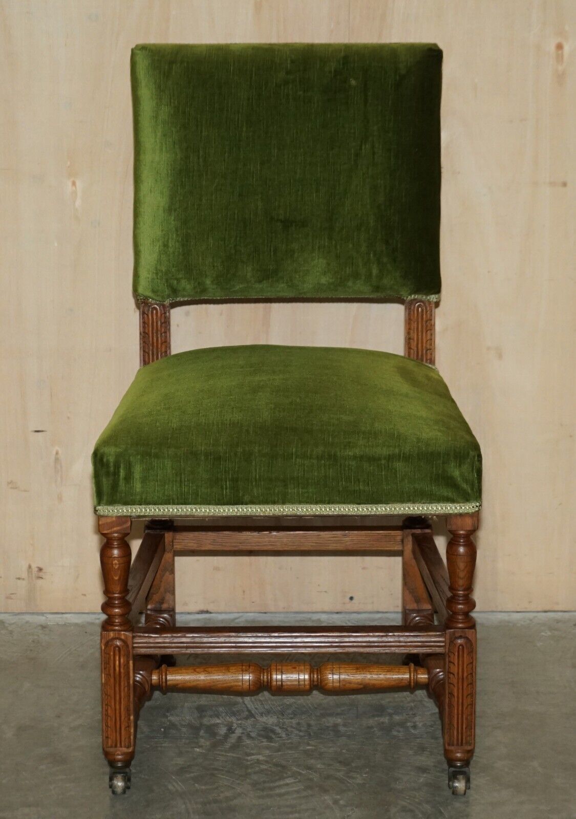 Fine Antique Victorian Original Stamped Edward And Roberts Green Desk Office Chair photo Furniture