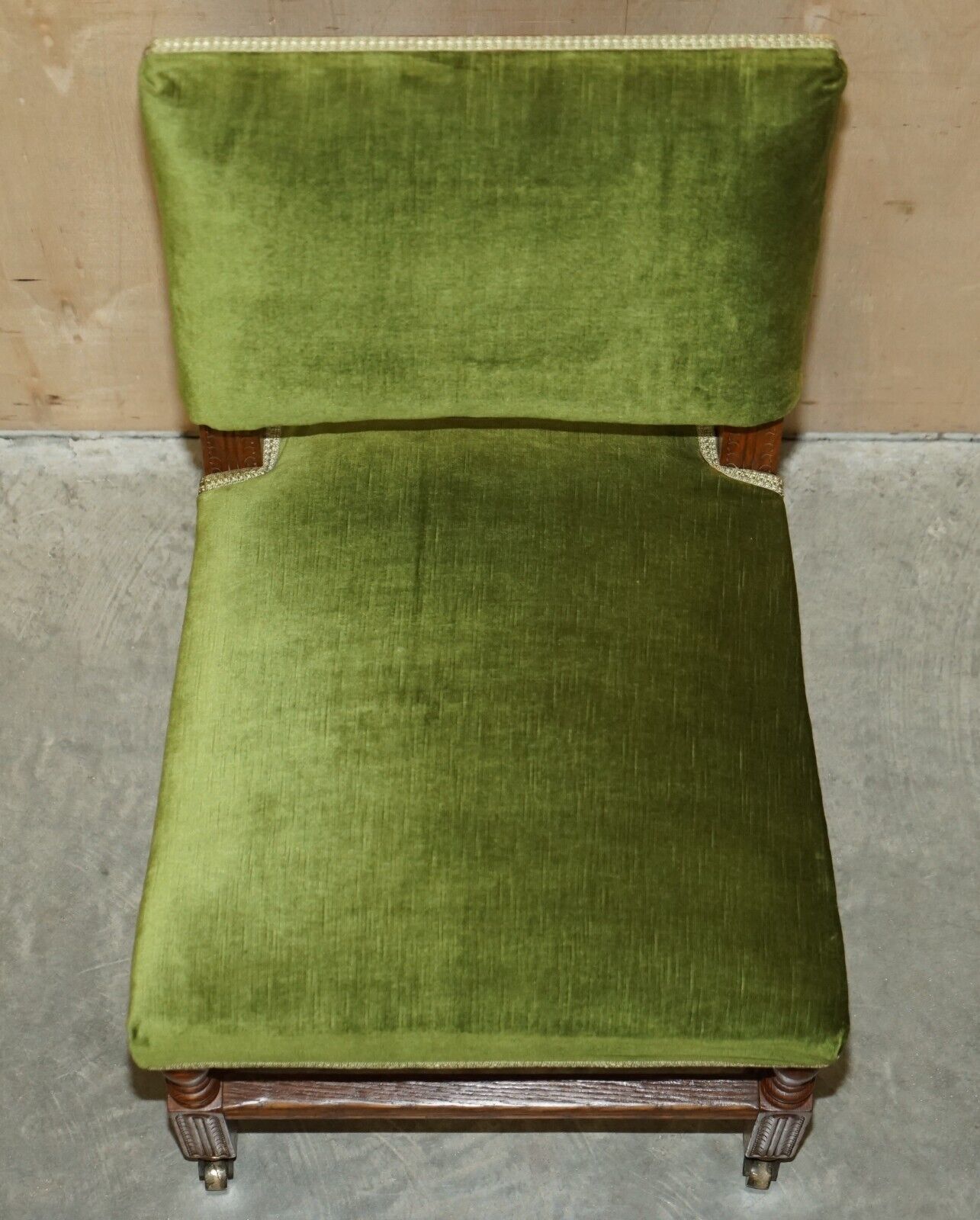 photo furniture Fine Antique Victorian Original Stamped Edward And Roberts Green Desk Office Chair