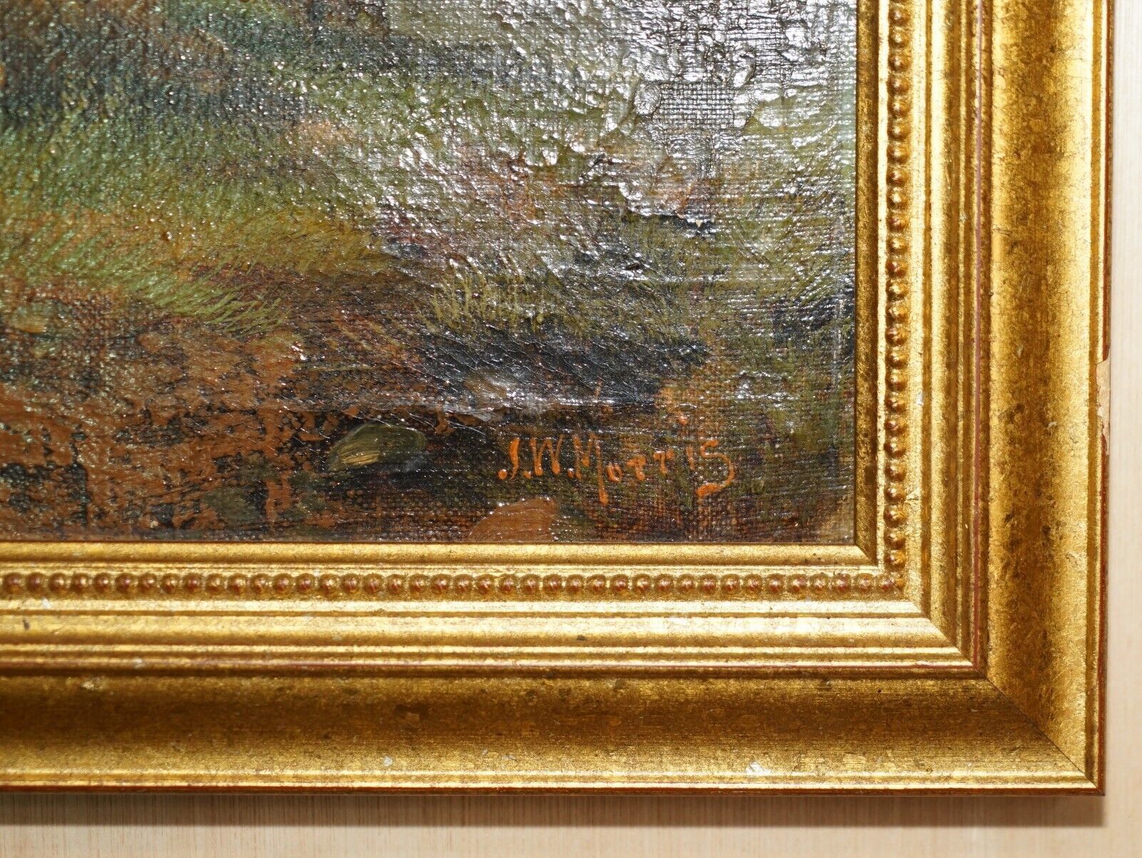 Pair Of Antique Original John W Morris 1865 1924 Landscape Sheep Oil Paintings photo Art