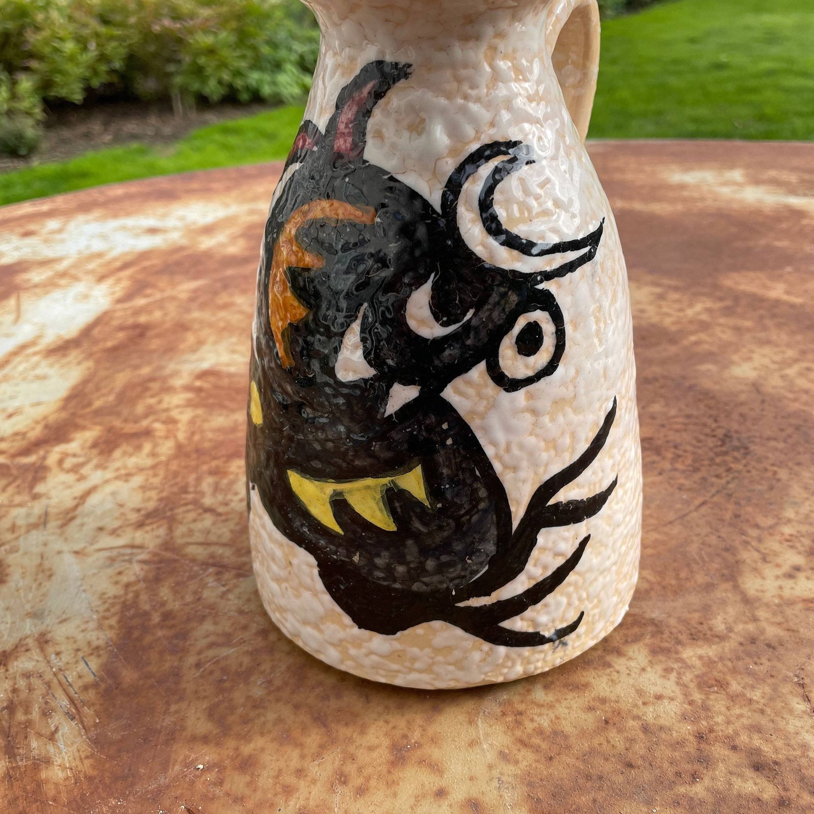 Sanguino Toledo Pottery Picasso Bull Toro Jug/Pitcher/Vase/Ornament 1960's photo 95.0