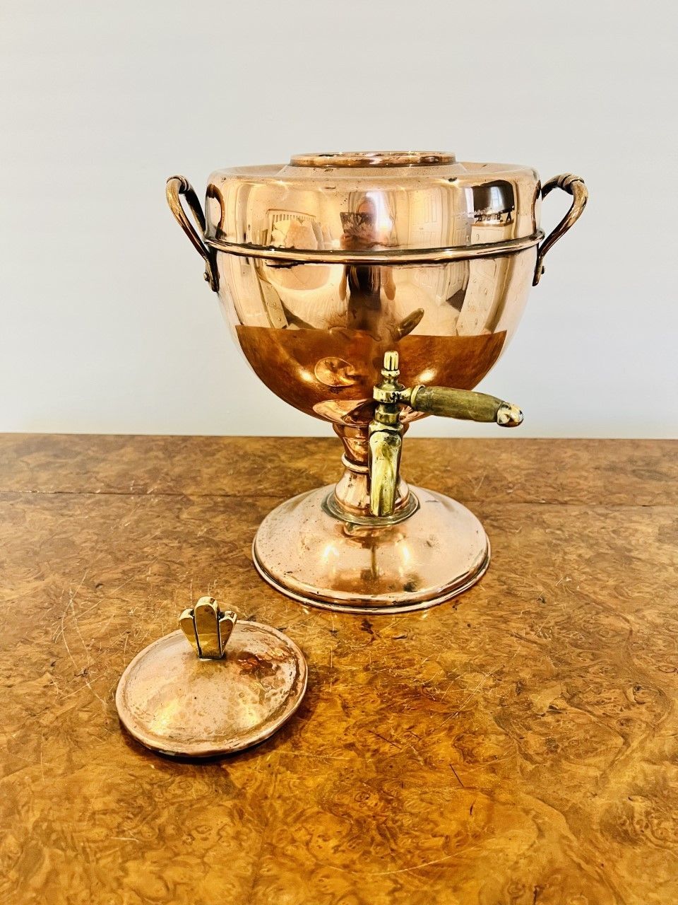 Antique George III Quality Copper & Brass Samovar photo furniture