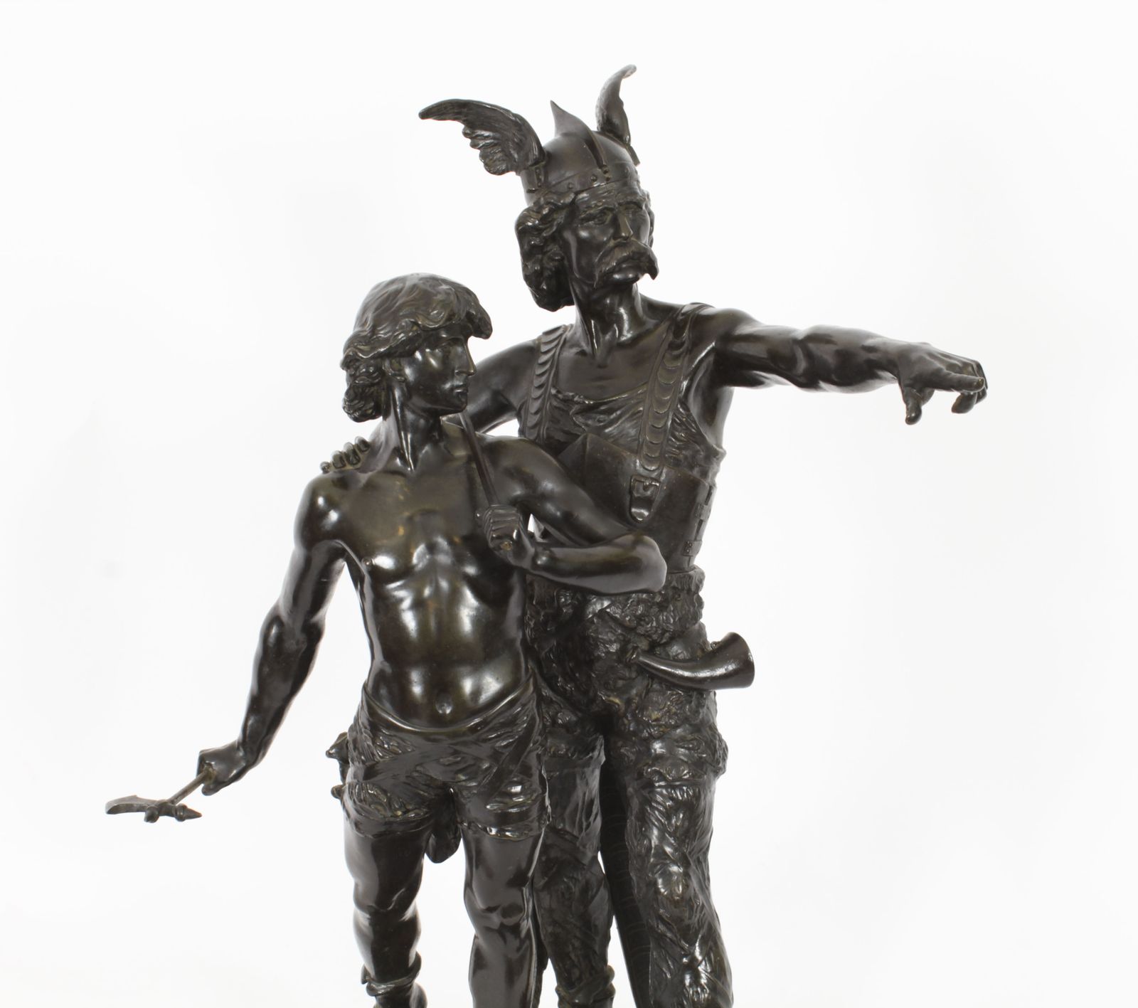 Antique Bronze Of Vercingetorix With His Son By Emile Laporte 19th C photo buy