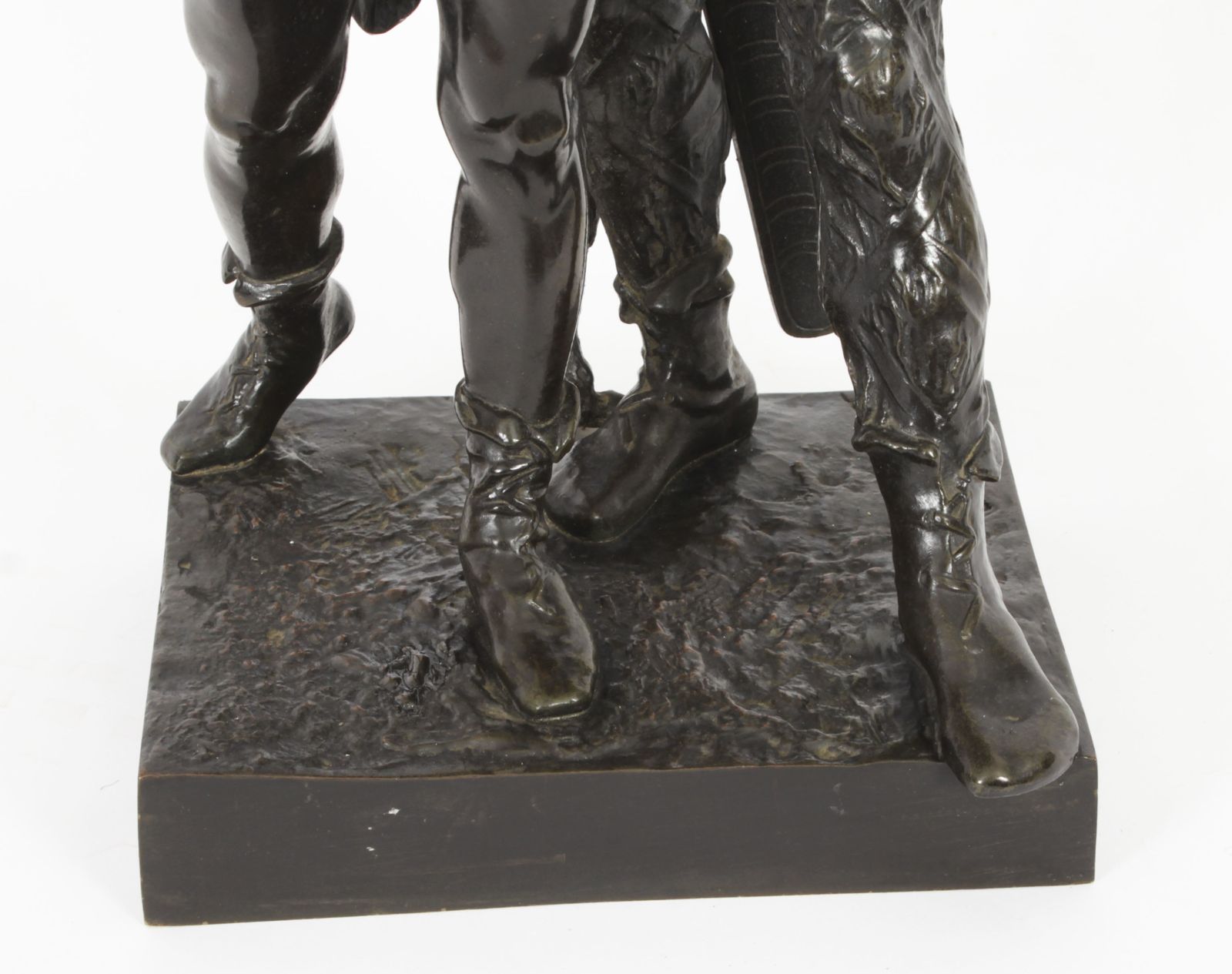 photo vintage Antique Bronze Of Vercingetorix With His Son By Emile Laporte 19th C