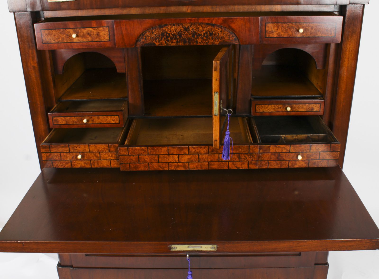 Antique Biedermeier Secretaire Chest Secretaire Abattant19th C photo vinterior