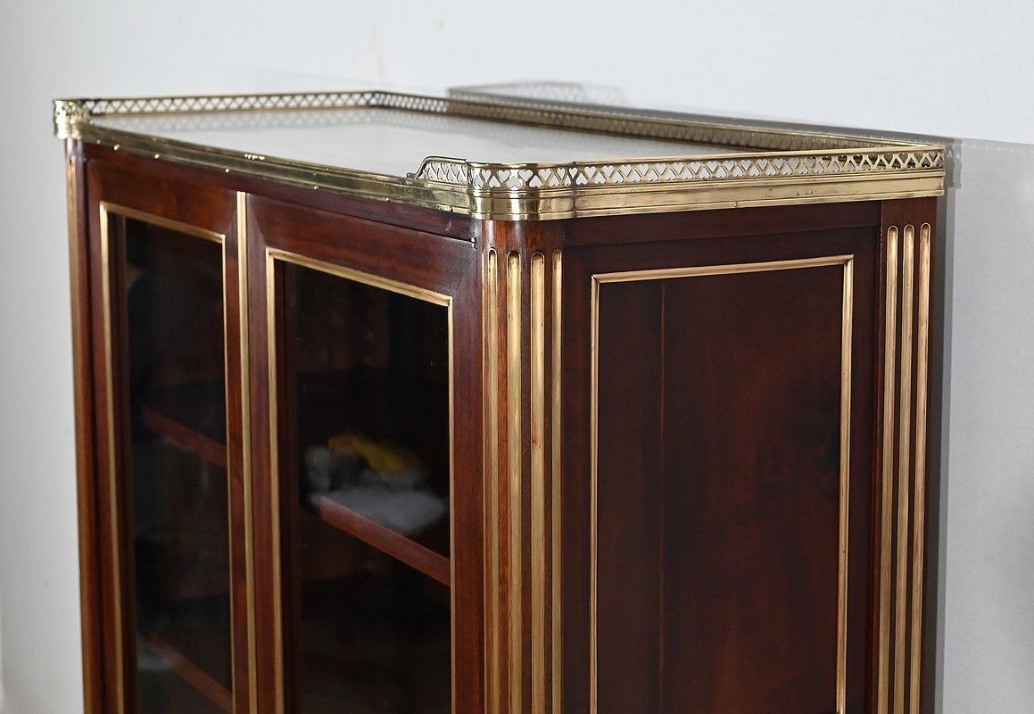 Mahogany Bookcase, Louis XVI Style – 19th Century photo vintage