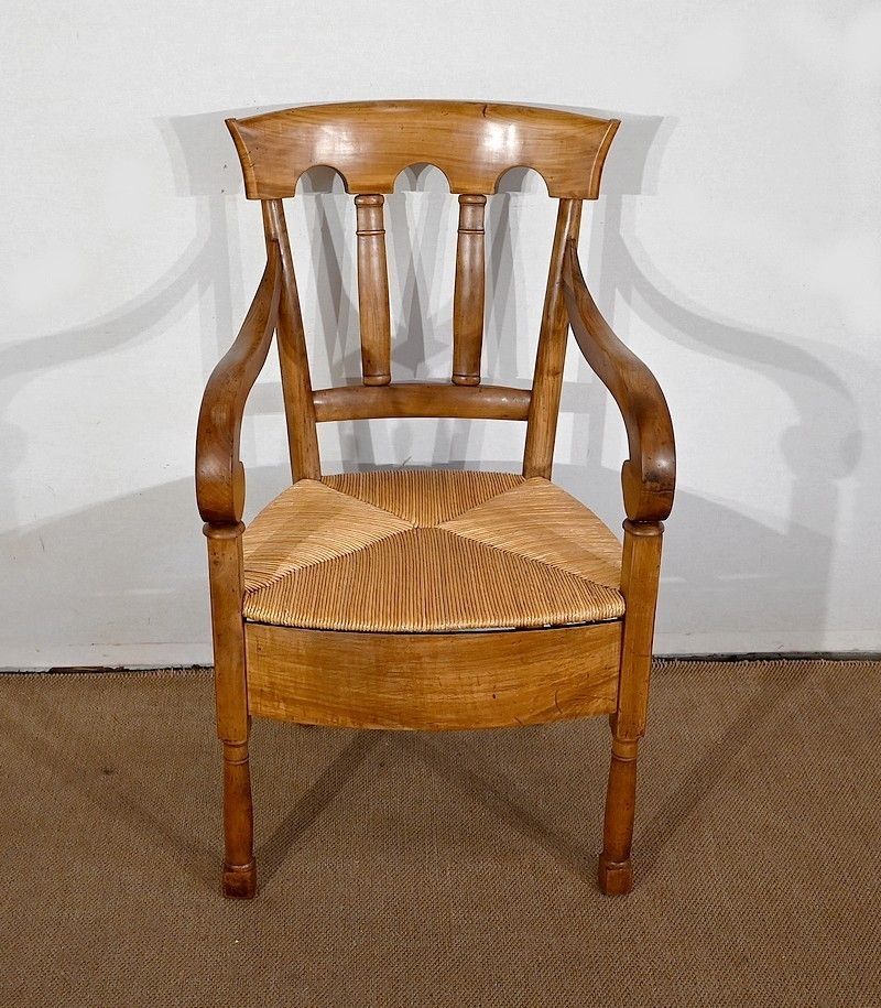 Armchair In Solid Cherry, Empire Period, Early 19th Century photo buy