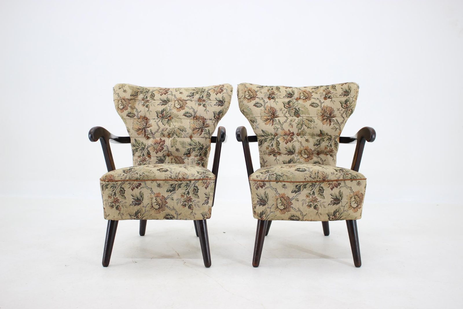 1940s Pair Of Rare Armchairs, Czechoslovakia photo furniture