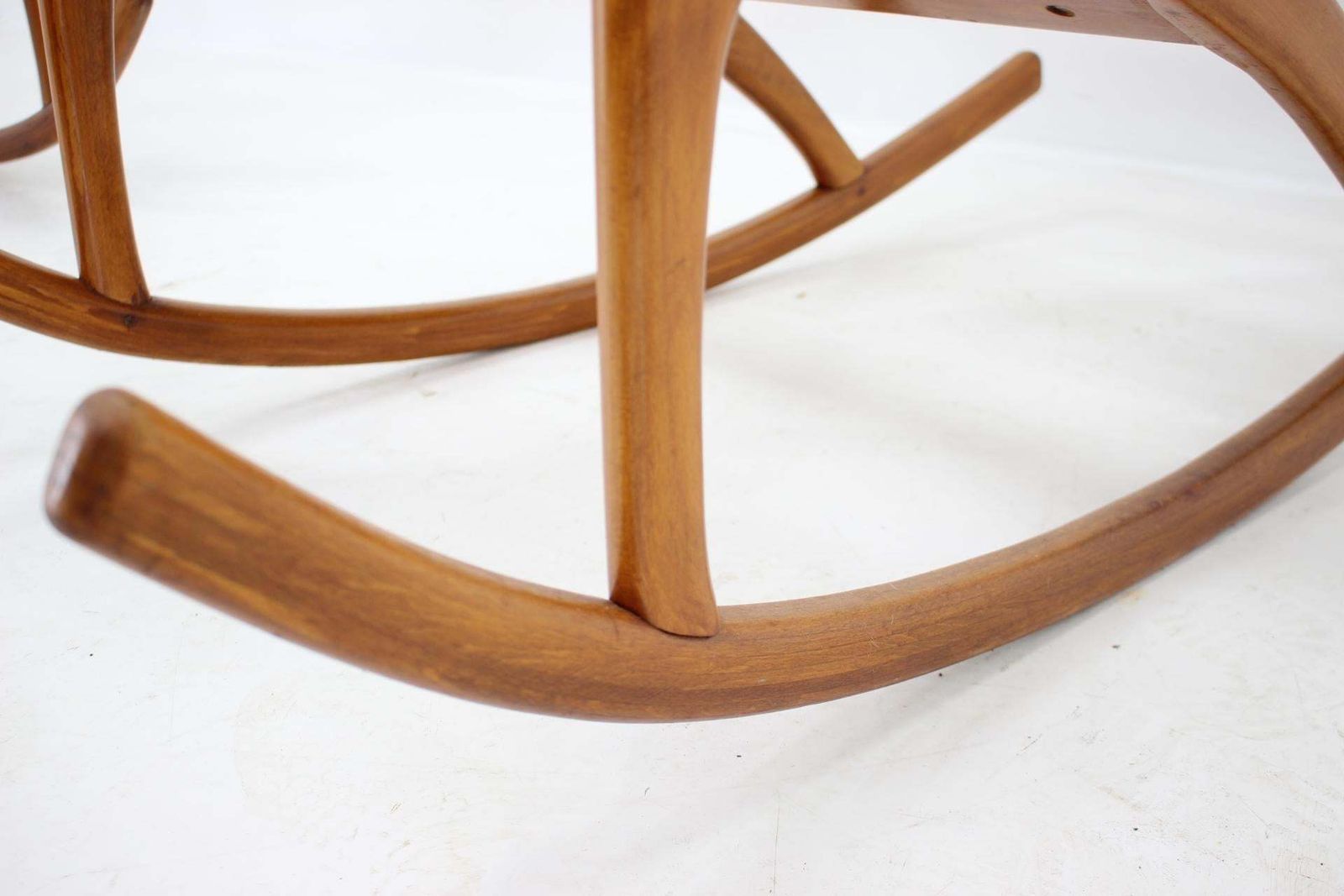 2470.0 1960s Pair Of Rare Beech Rocking Chairs By Uluv, Czechoslovakia photo