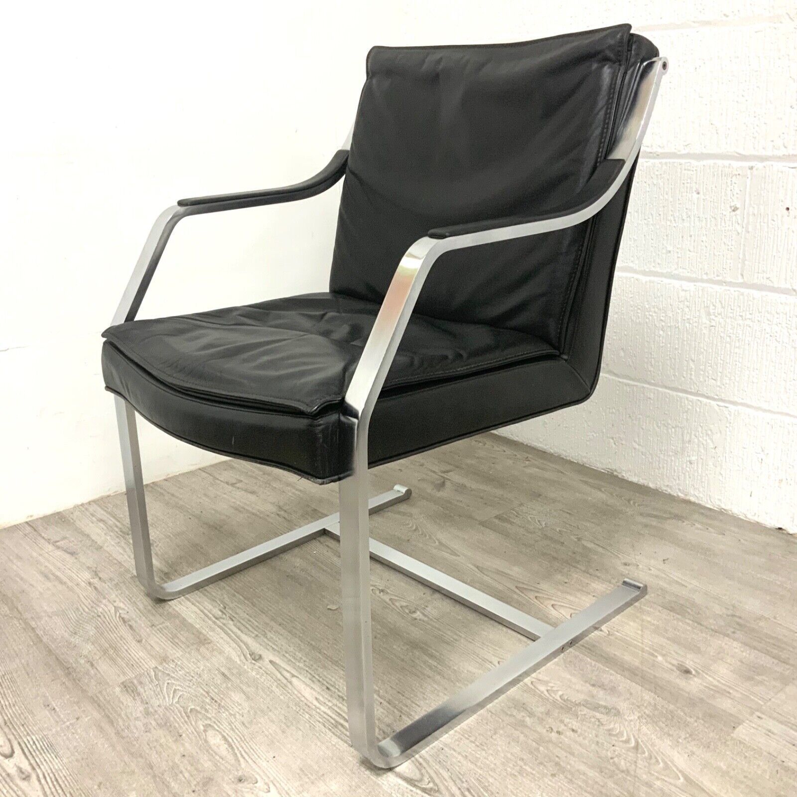 photo for sale Leather Office Chair Designed By Rudolf Glatzel For Walter Knoll 1970s Set Of 4