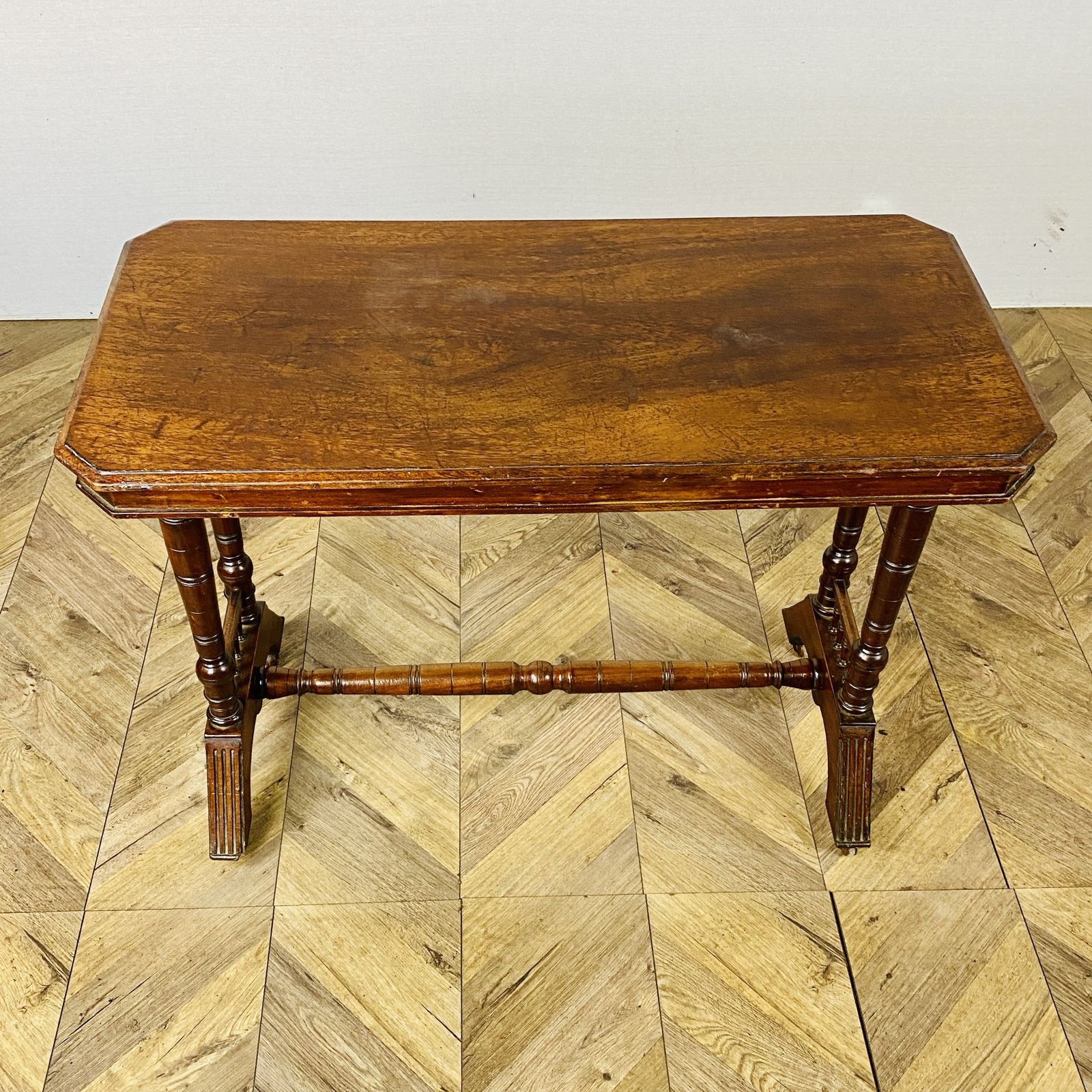 Antique English Mahogany Console On Castors, 19th Century photo furniture