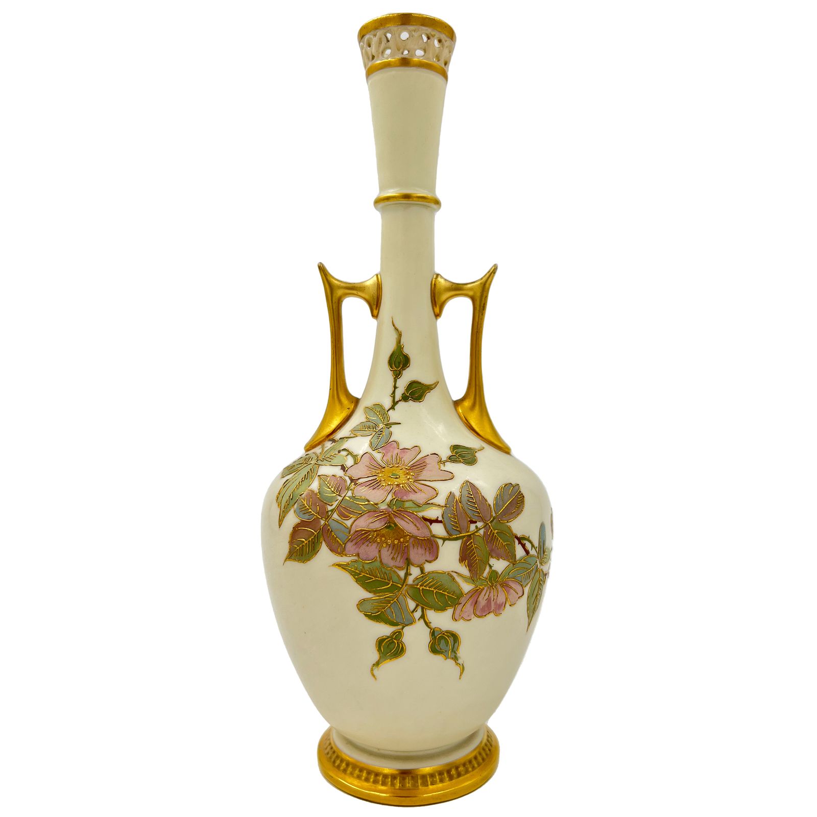 A Fine Set Of Three Porcelain Royal Worcester Vases photo 2200.0