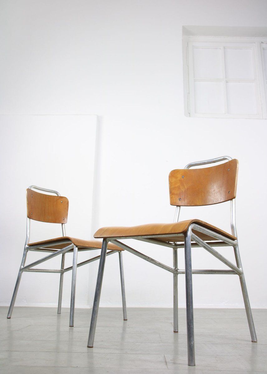 Mid Century Plywood & Aluminum Desk Chairs photo furniture