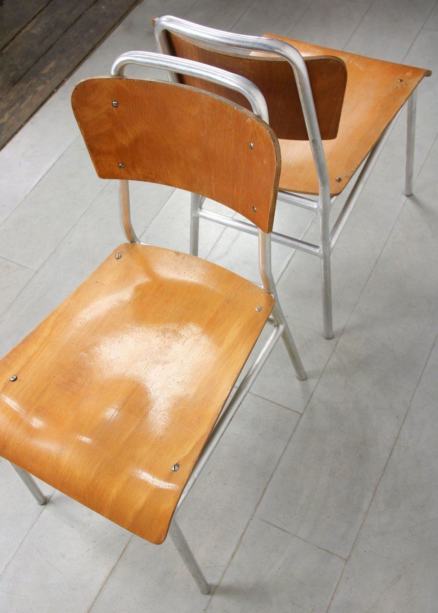 Mid Century Plywood & Aluminum Desk Chairs photo 997.0