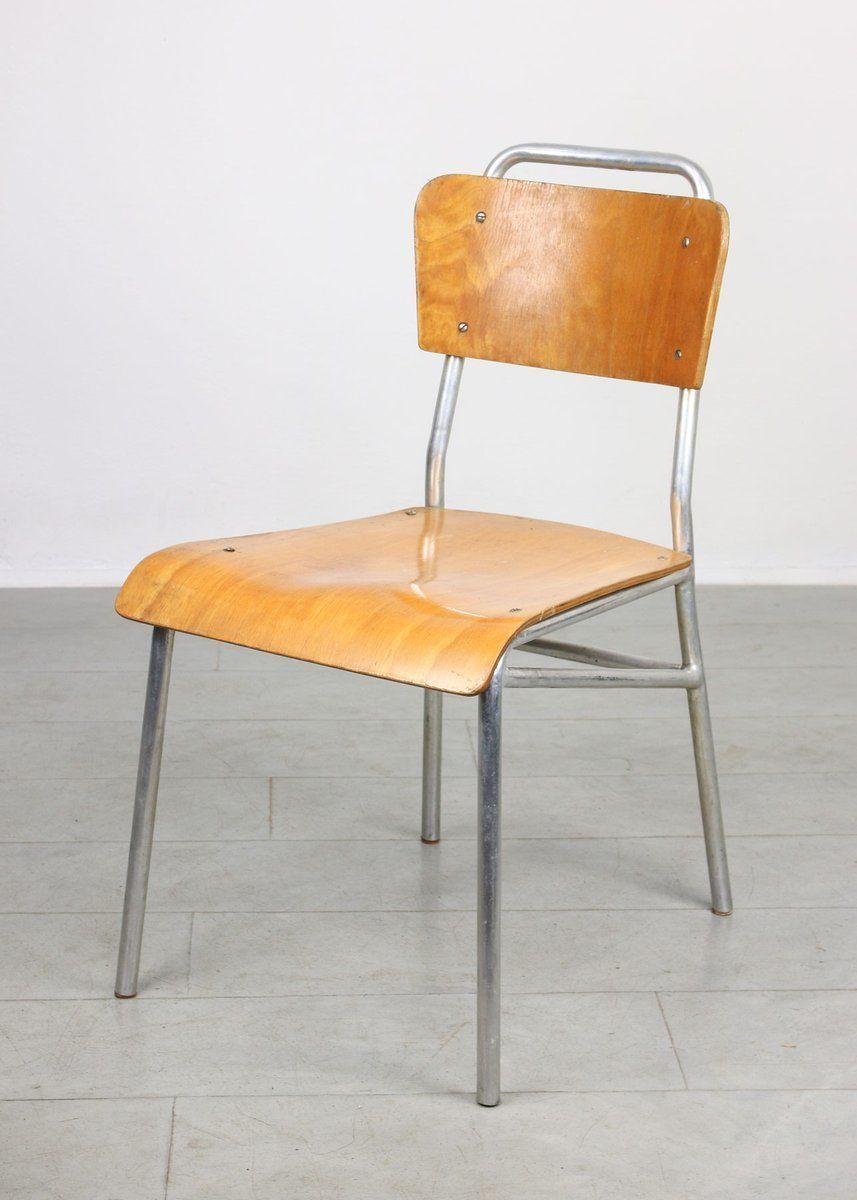 Mid Century Plywood & Aluminum Desk Chairs photo vintage