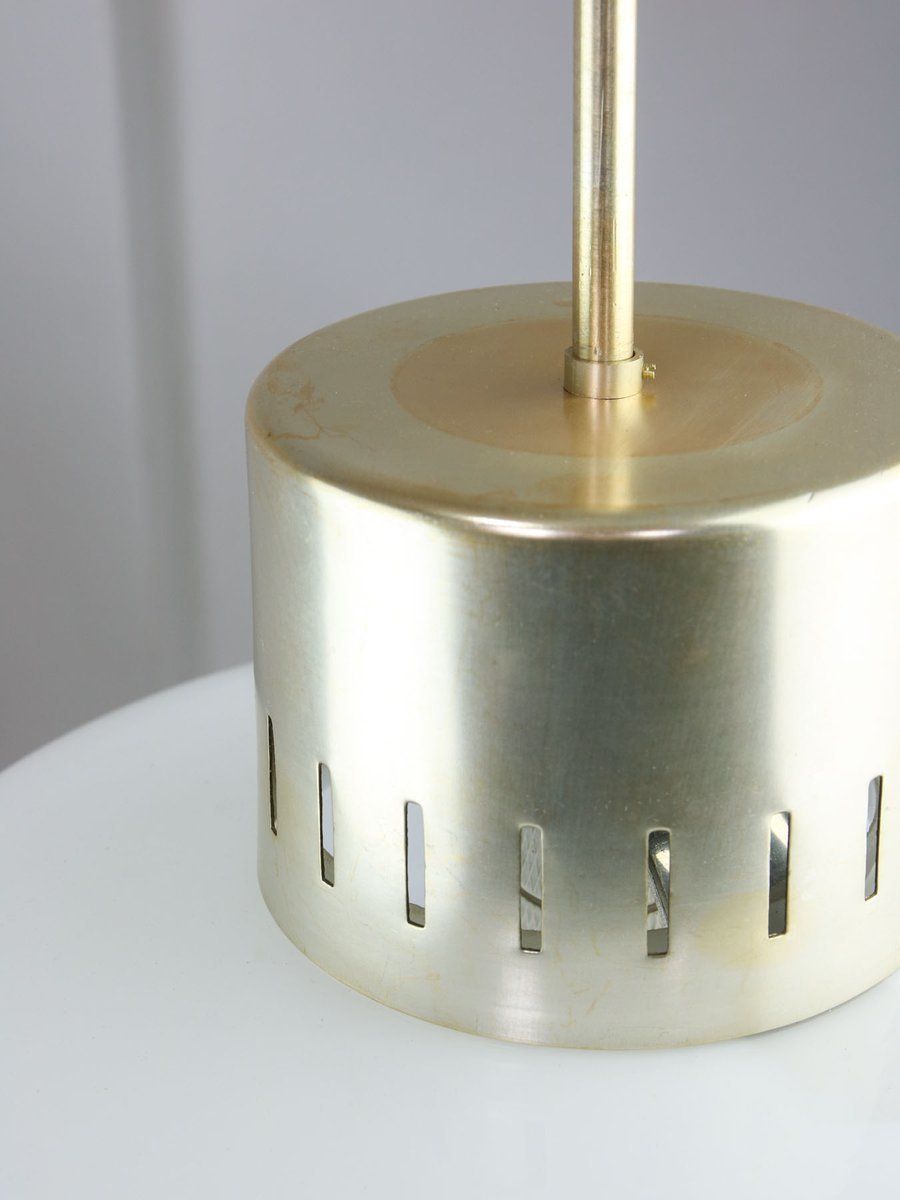 Mid Century Opaline Pendant Lamp photo vintage